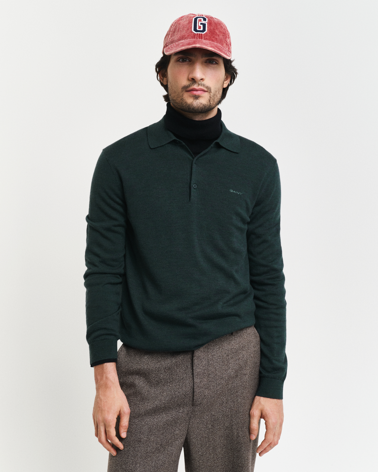 Galante 100 Merino Polo Top Chocolate