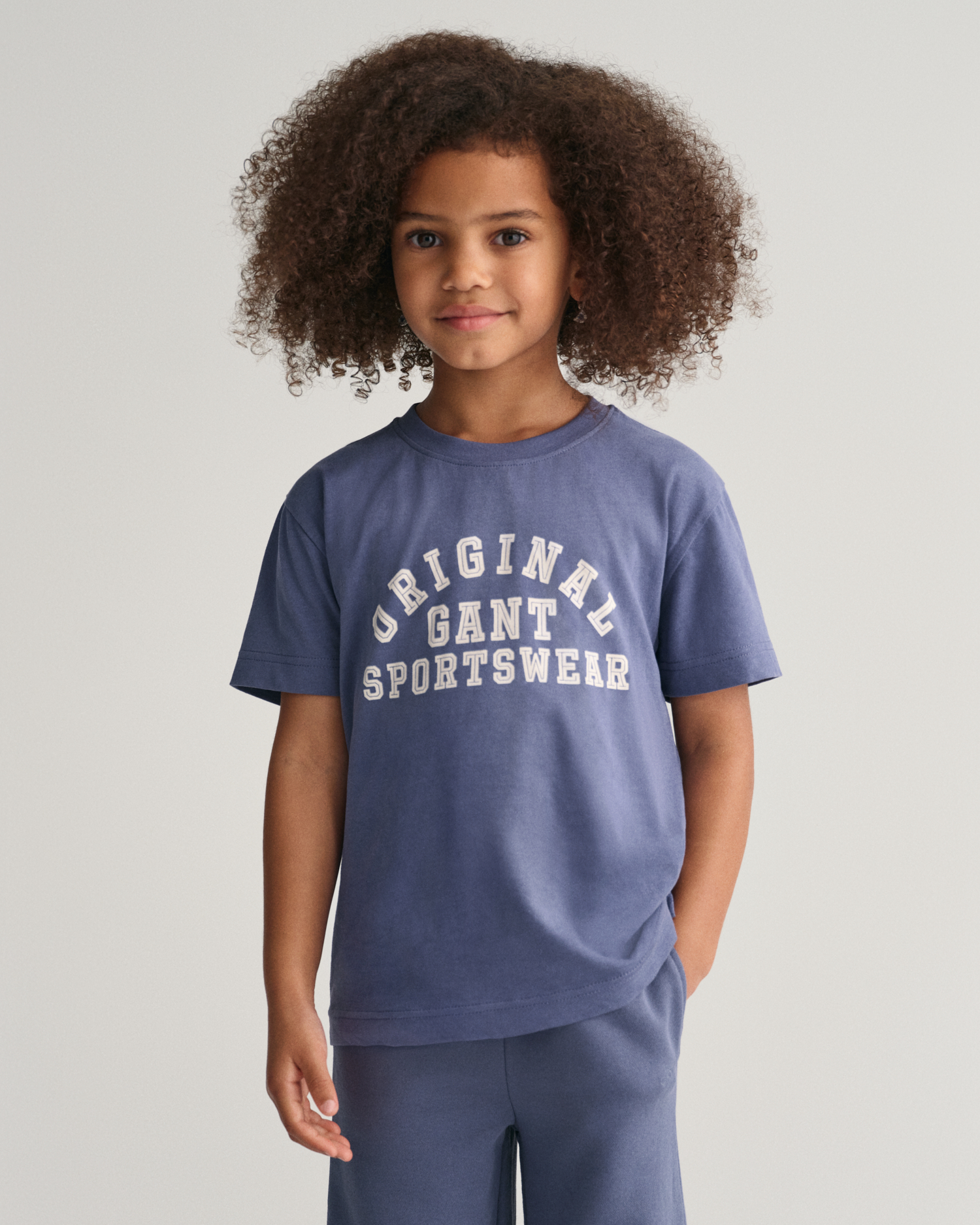 Gant Kids Grey Logo Regular Fit T-Shirt