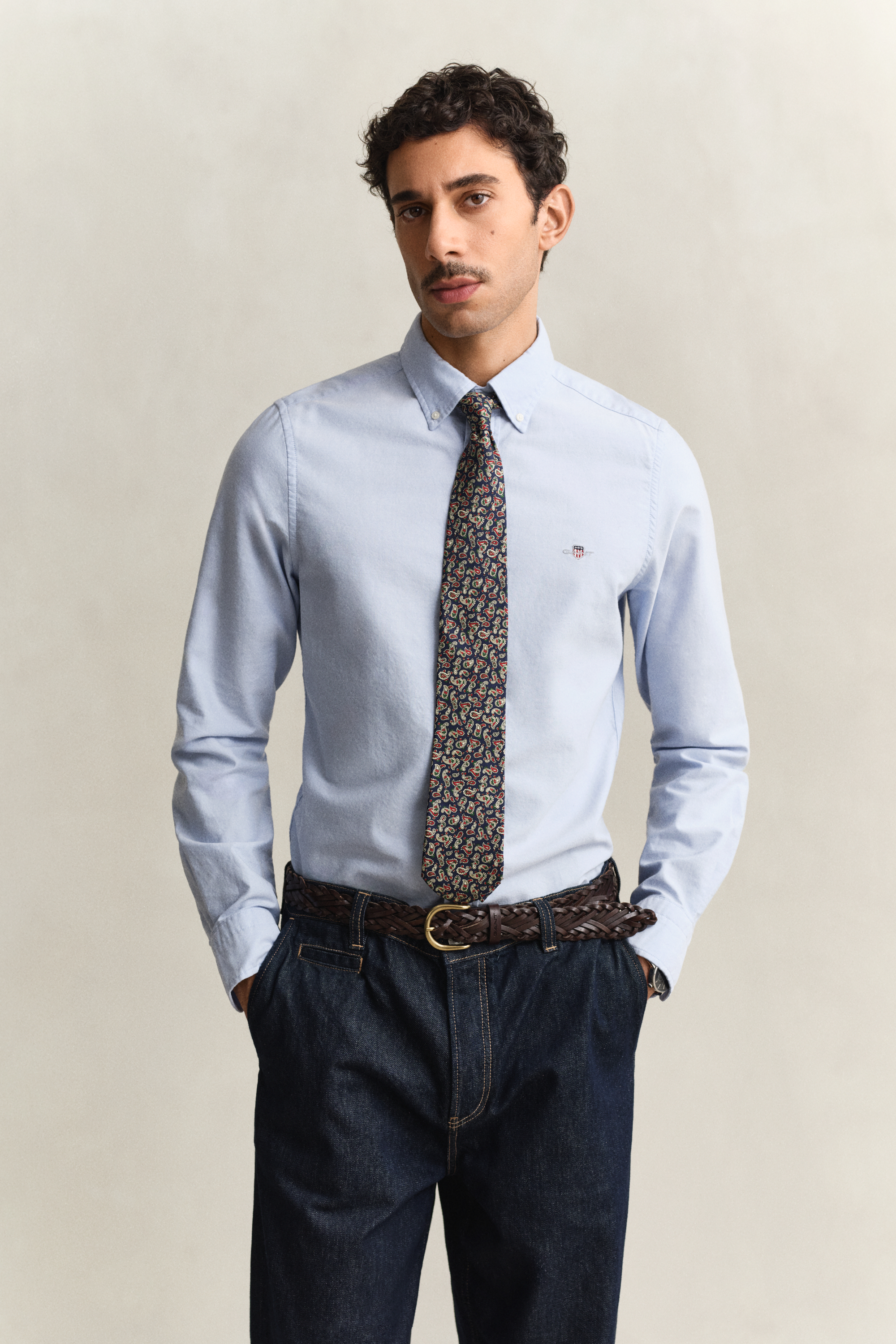 Gant Men's Light Blue Slim Fit Classic Oxford Shirt (Xxxl)