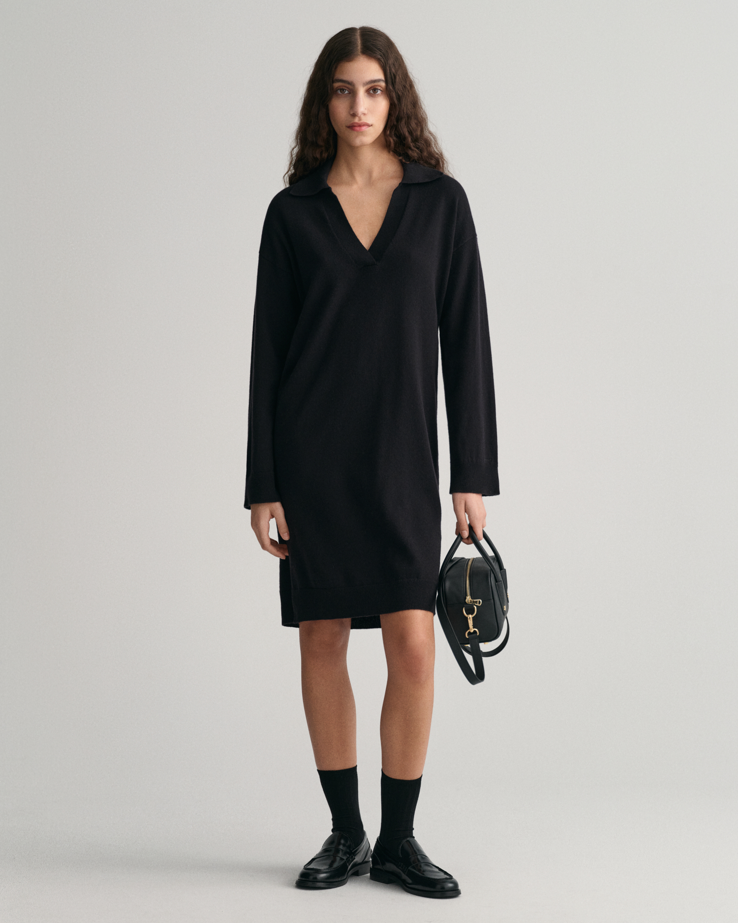 GANT Women Superfine Lambswool Rugger Dress (M) Black product