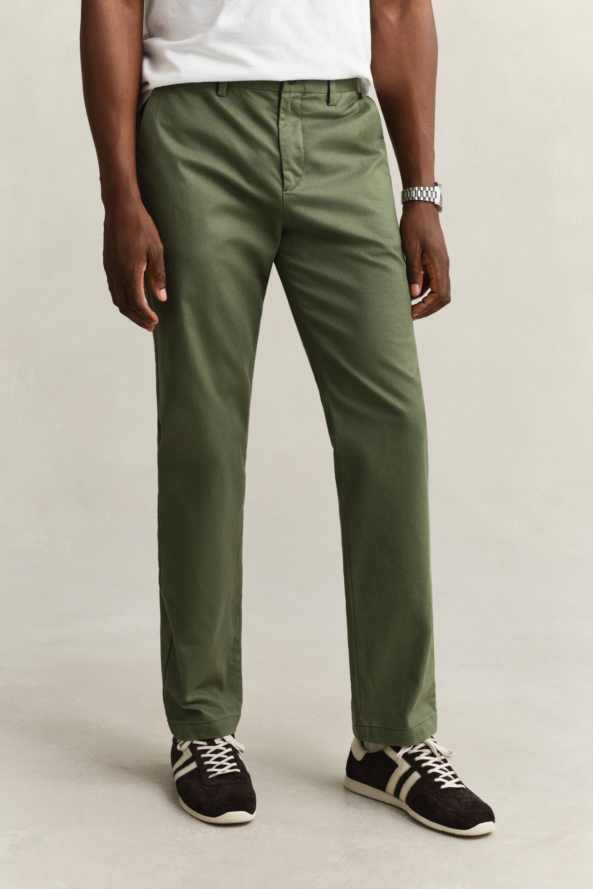 Gant Men's Dry Herb Green Regular Fit Smart Chinos (38/32)
