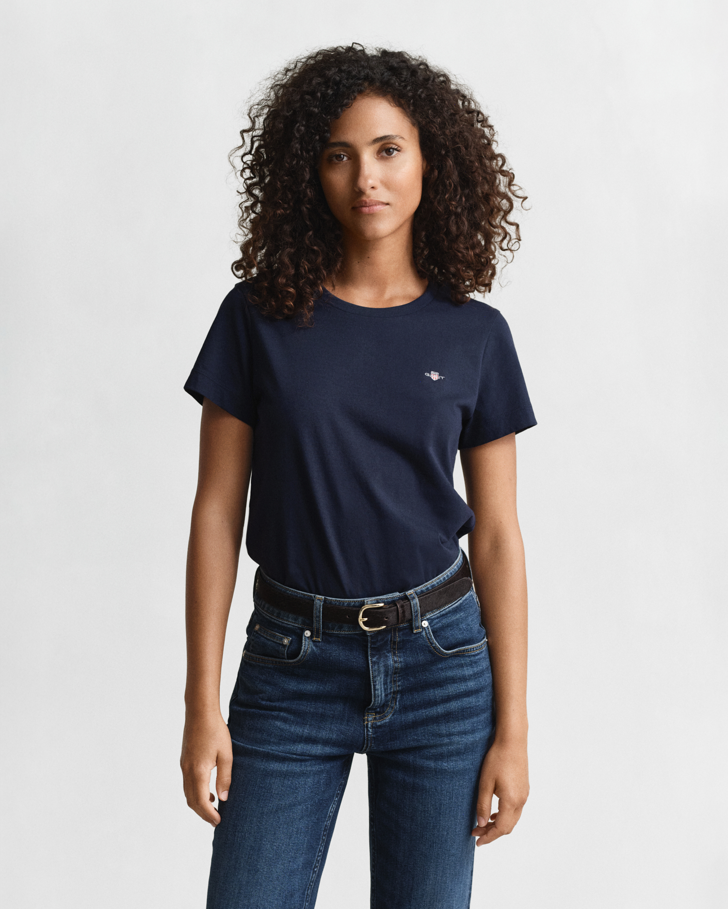 Gant Women's Navy Shield T-Shirt (Xxl) Evening Blue