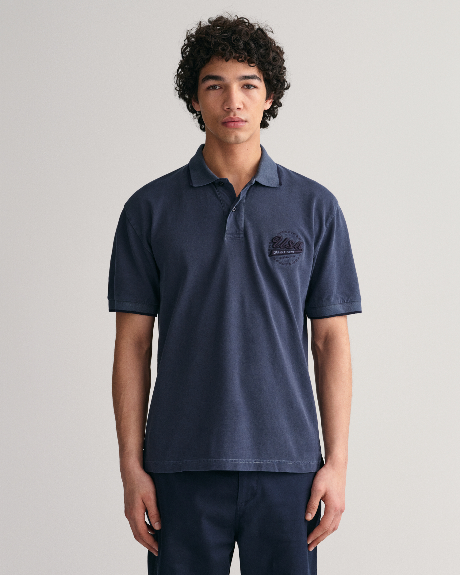 GANT Men GANT USA Piqué Polo Shirt (XXXL) Blue