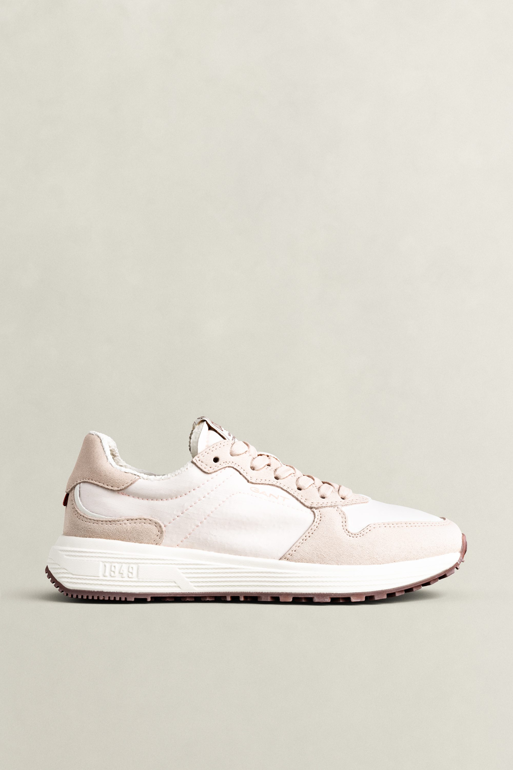 Gant Women's Pink Beywin Suede Nylon Sneakers (41) Light