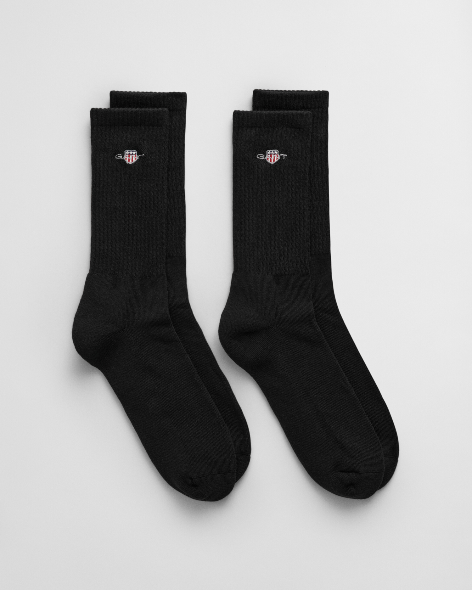 Gant Men's Black 2-Pack Shield Sport Socks (40-42) Size 40-42