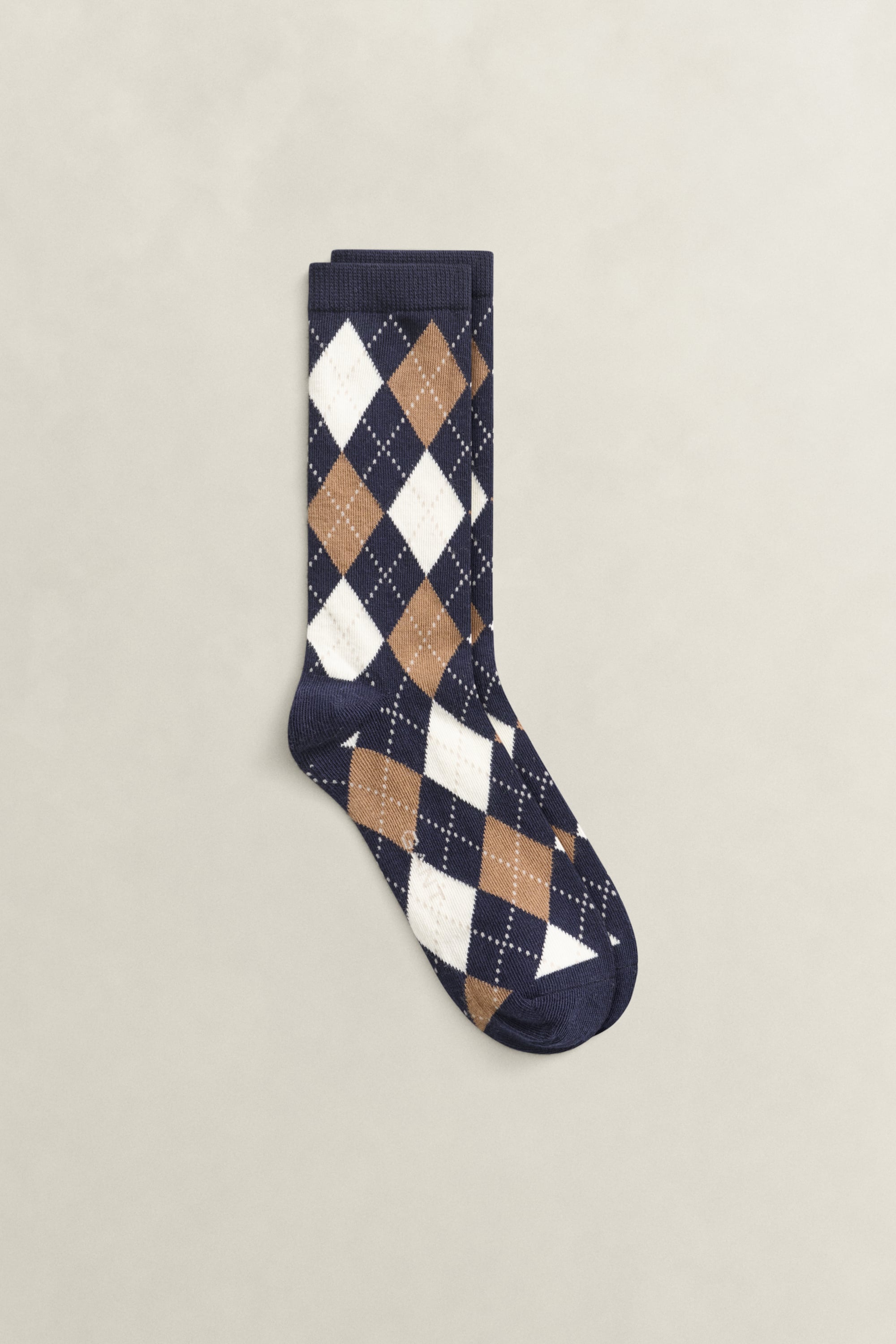 Gant Women's Navy Argyle Check Socks (39-41) Evening Blue