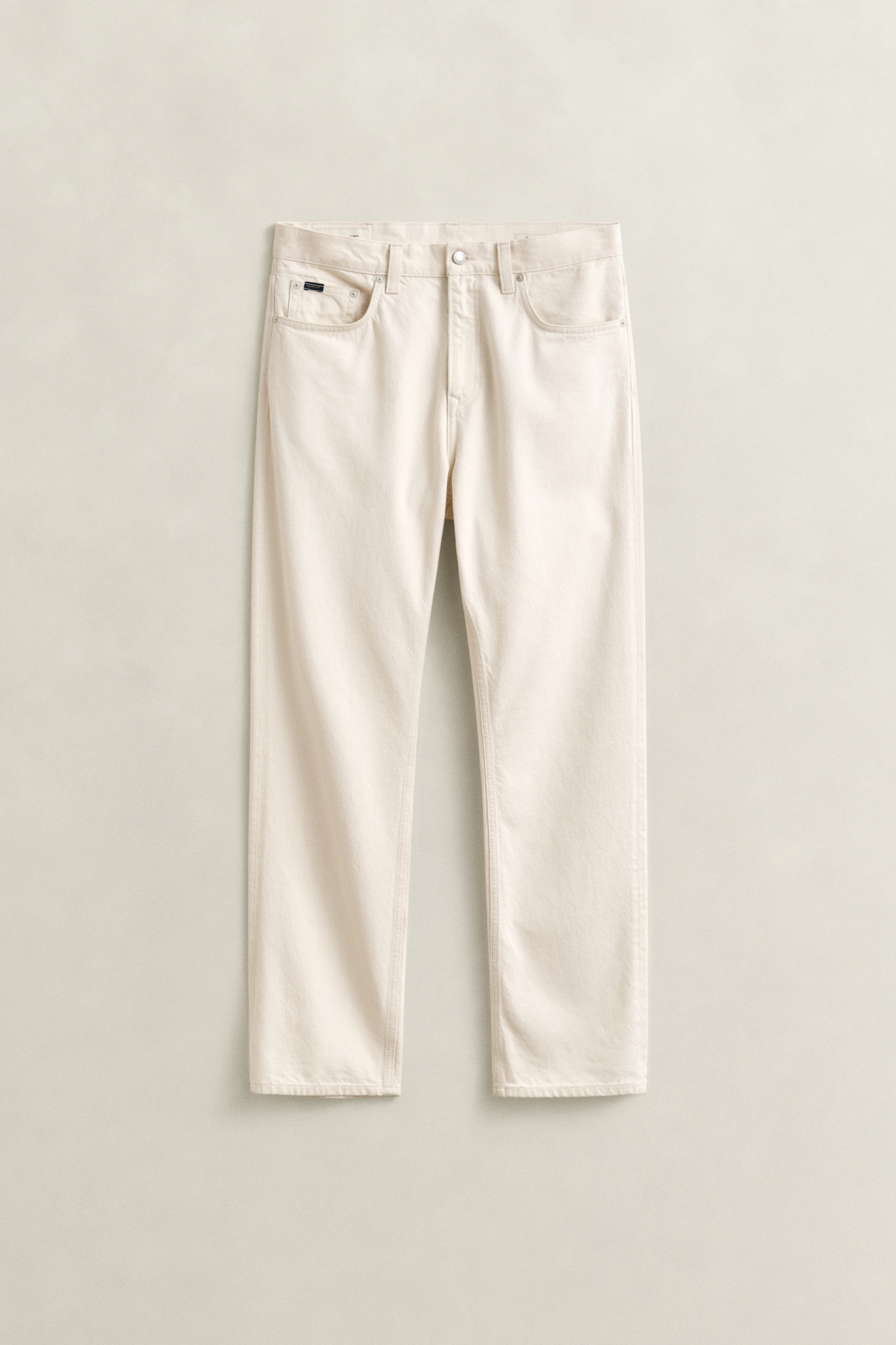 Straight Fit Ecru Jeans