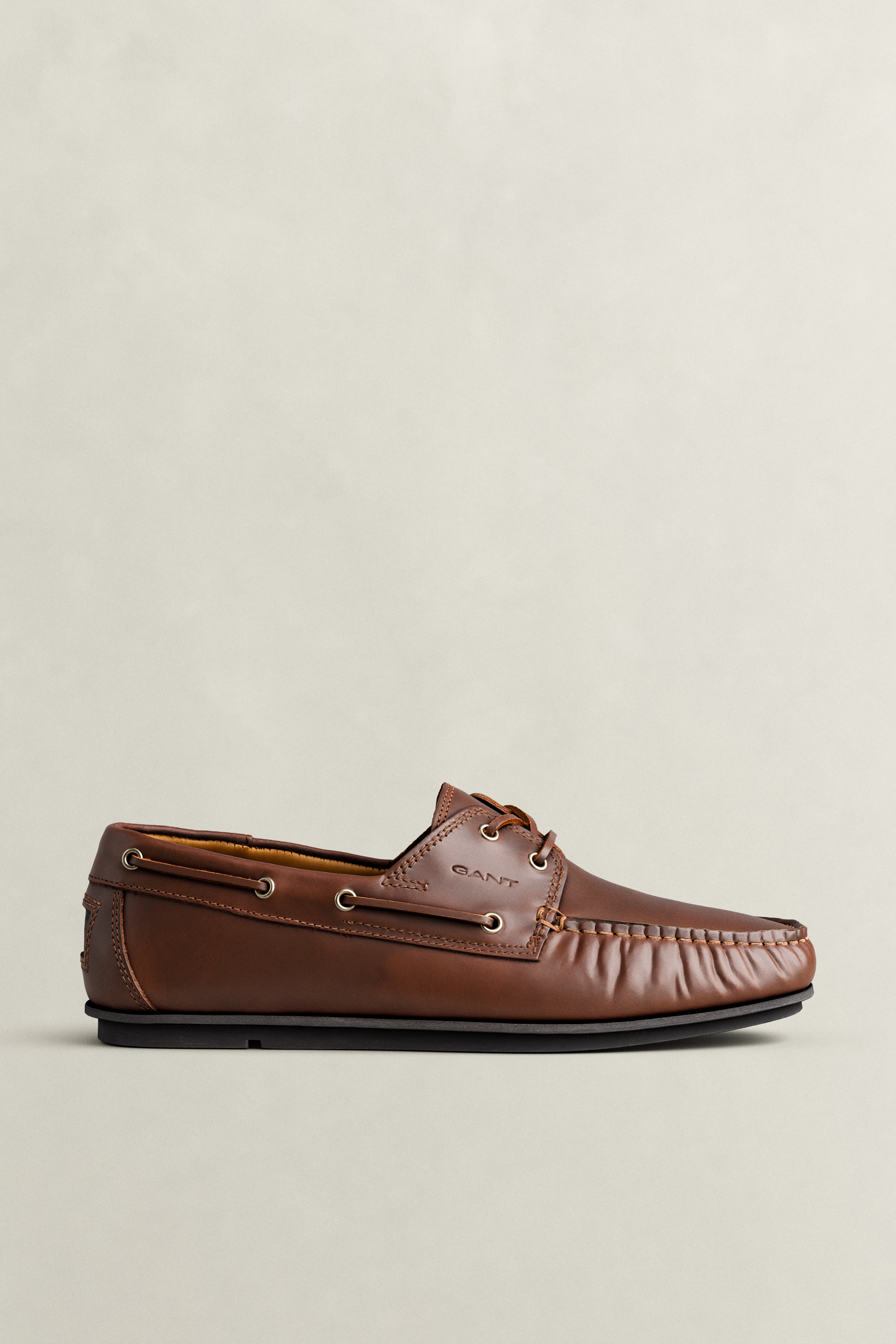 Gant Men's Brown Wilmon Leather Loafers (44) Dark