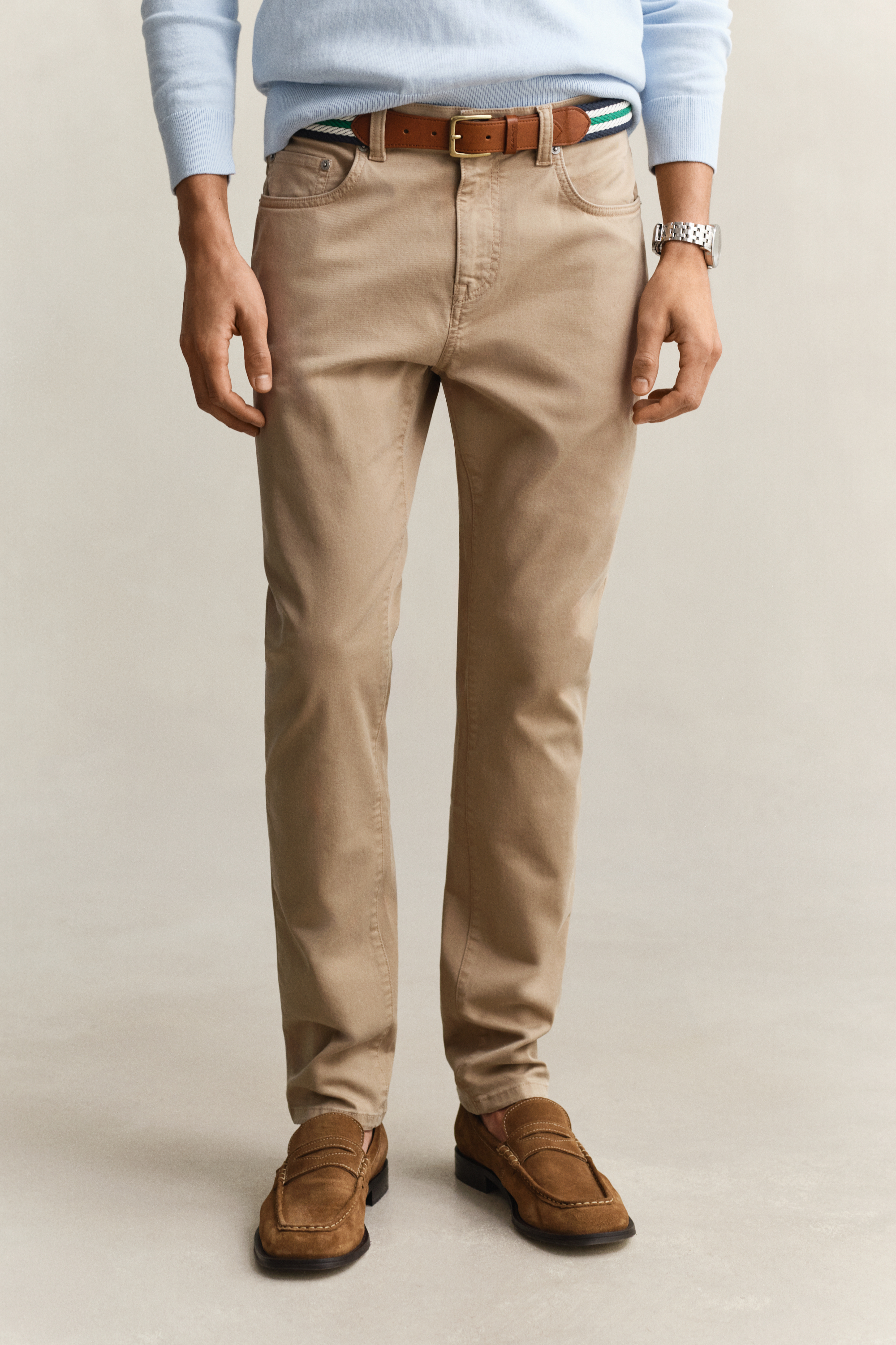 Gant Men's Khaki Slim Fit Desert Jeans (31/32) Dark