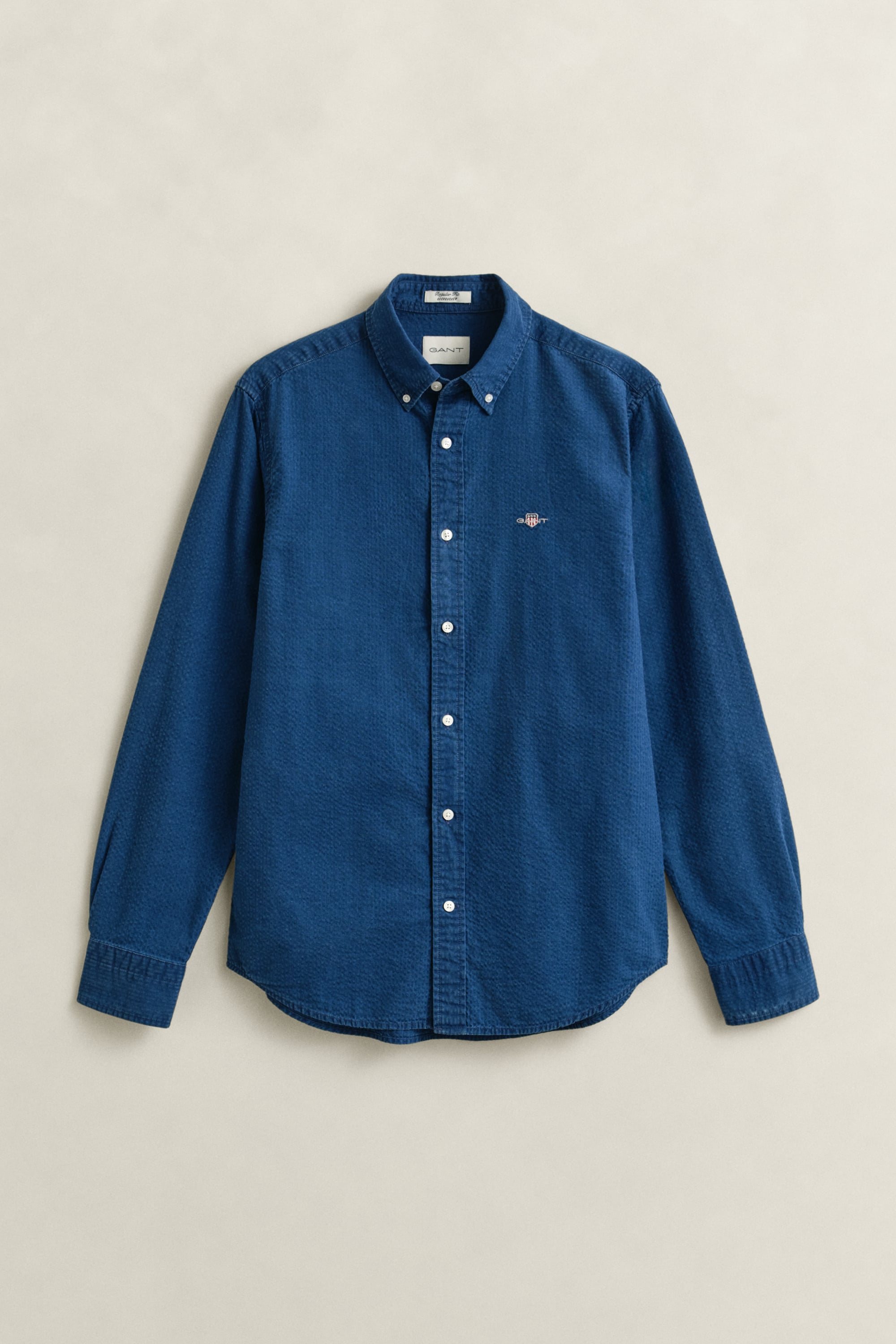 Indigo Seersucker Shirt
