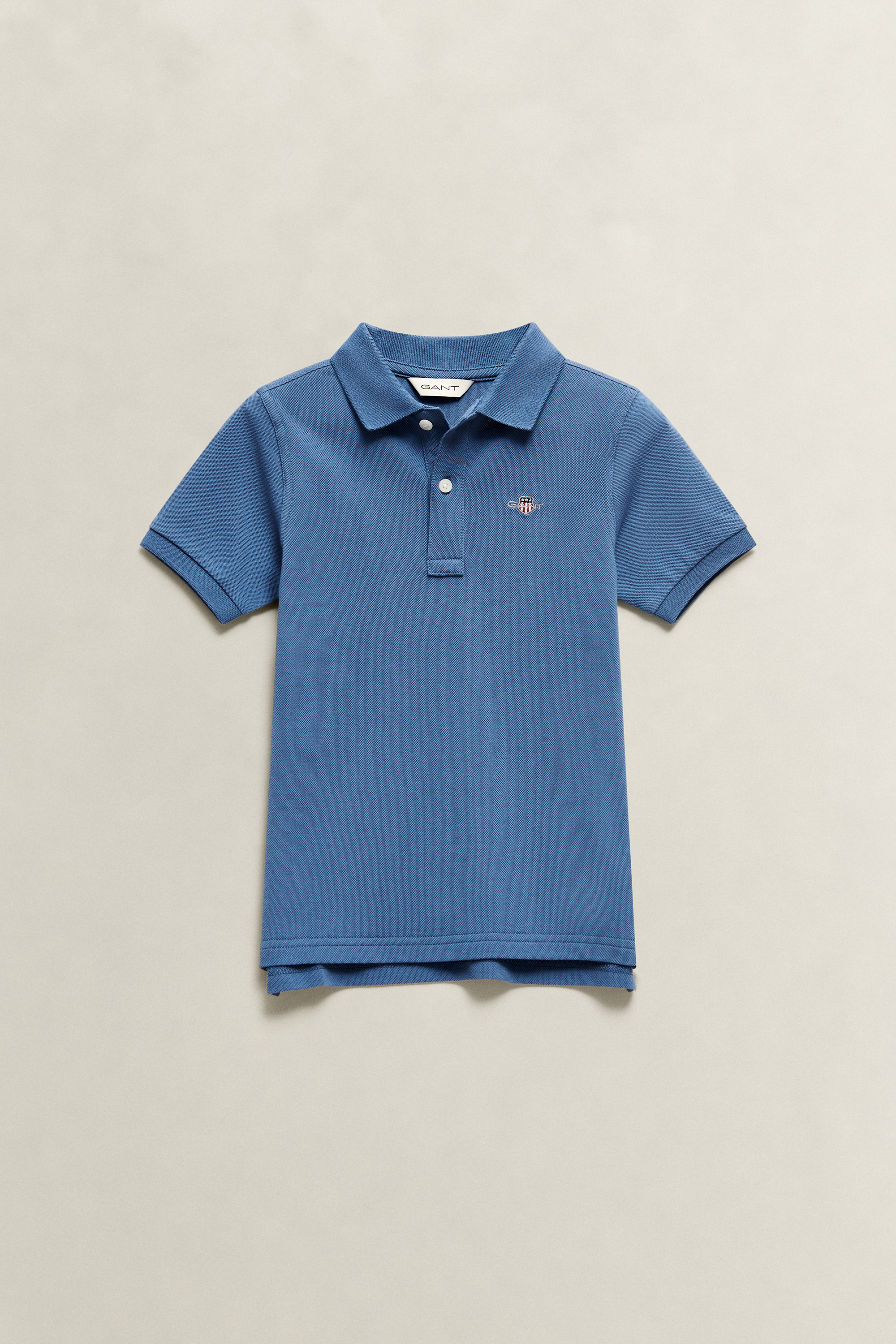 Gant Unisex Kids Blue Kids Shield Piqué Polo Shirt (110/116) Salty Sea
