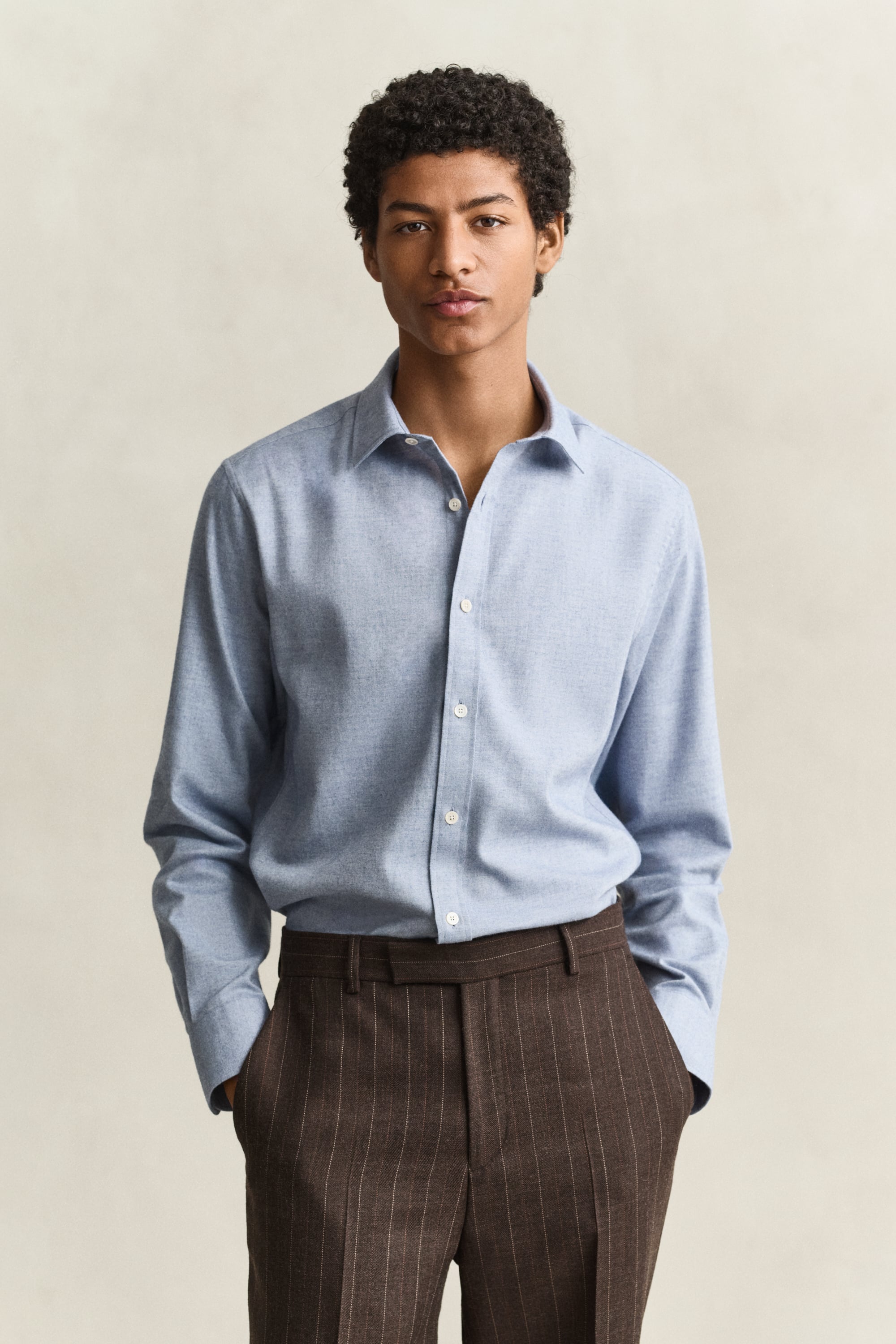 Gant Men's Bleu Long Sleeve Flannel Shirt Reg - Image 2