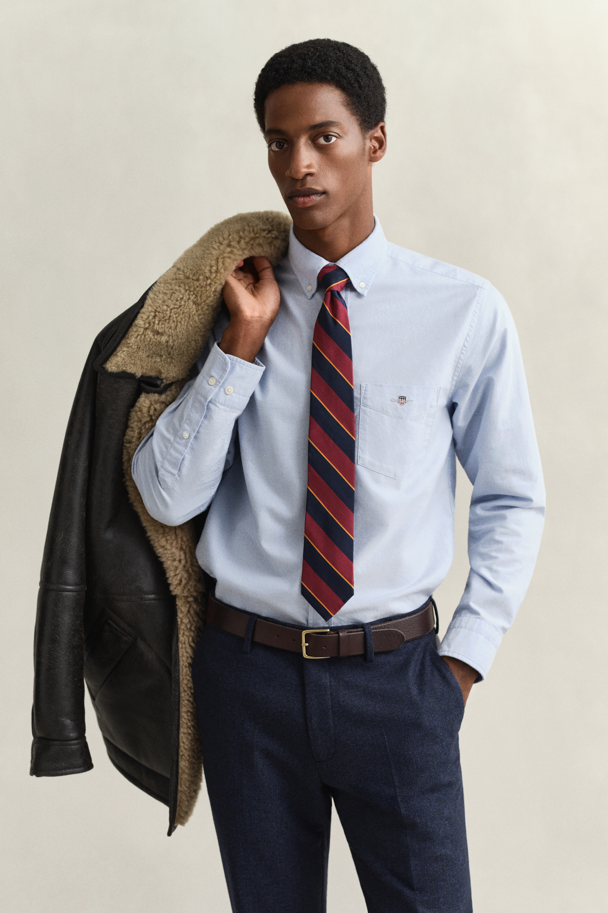 Gant Men's Light Blue Regular Fit Classic Oxford Shirt (Xxl)