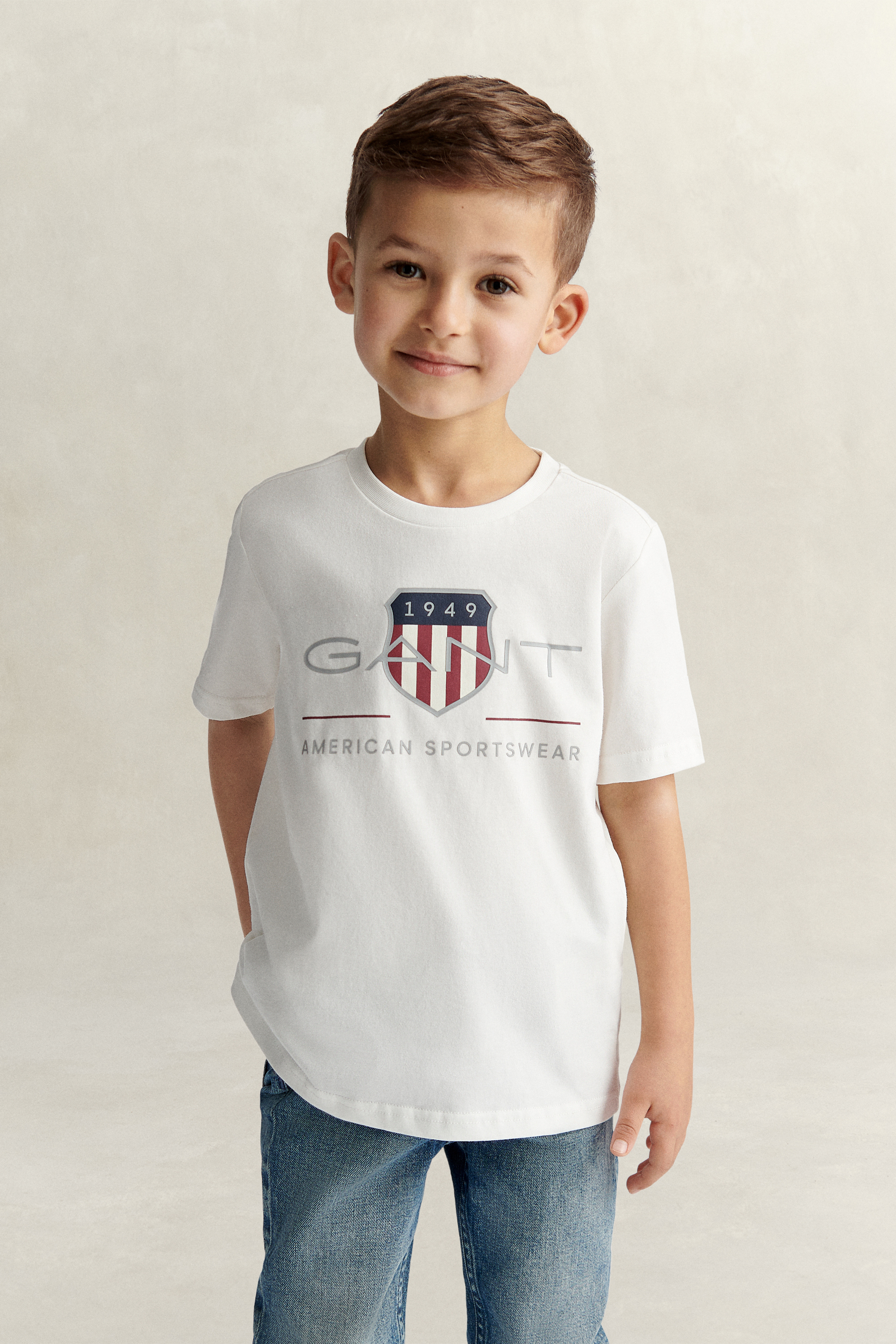 Gant Unisex Kids White Kids Archive Shield T-Shirt (98/104)