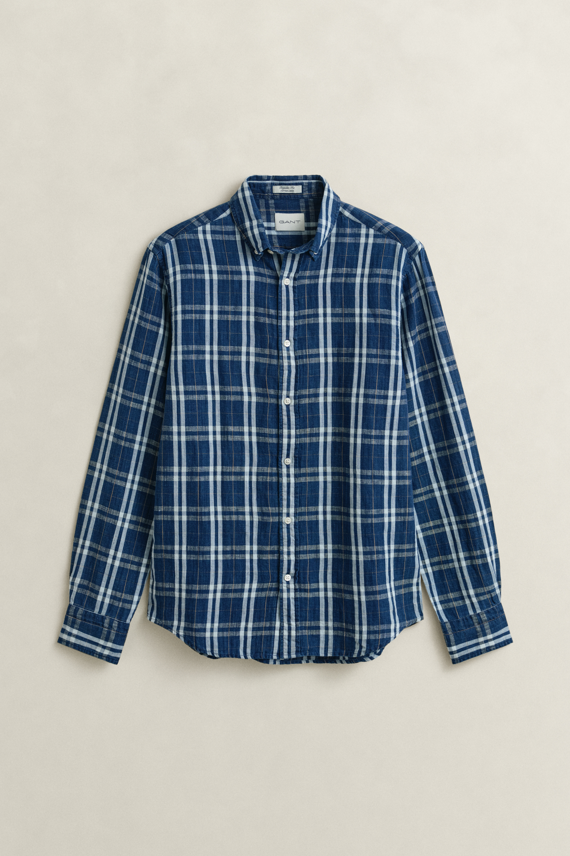 Cotton Linen Checked Shirt