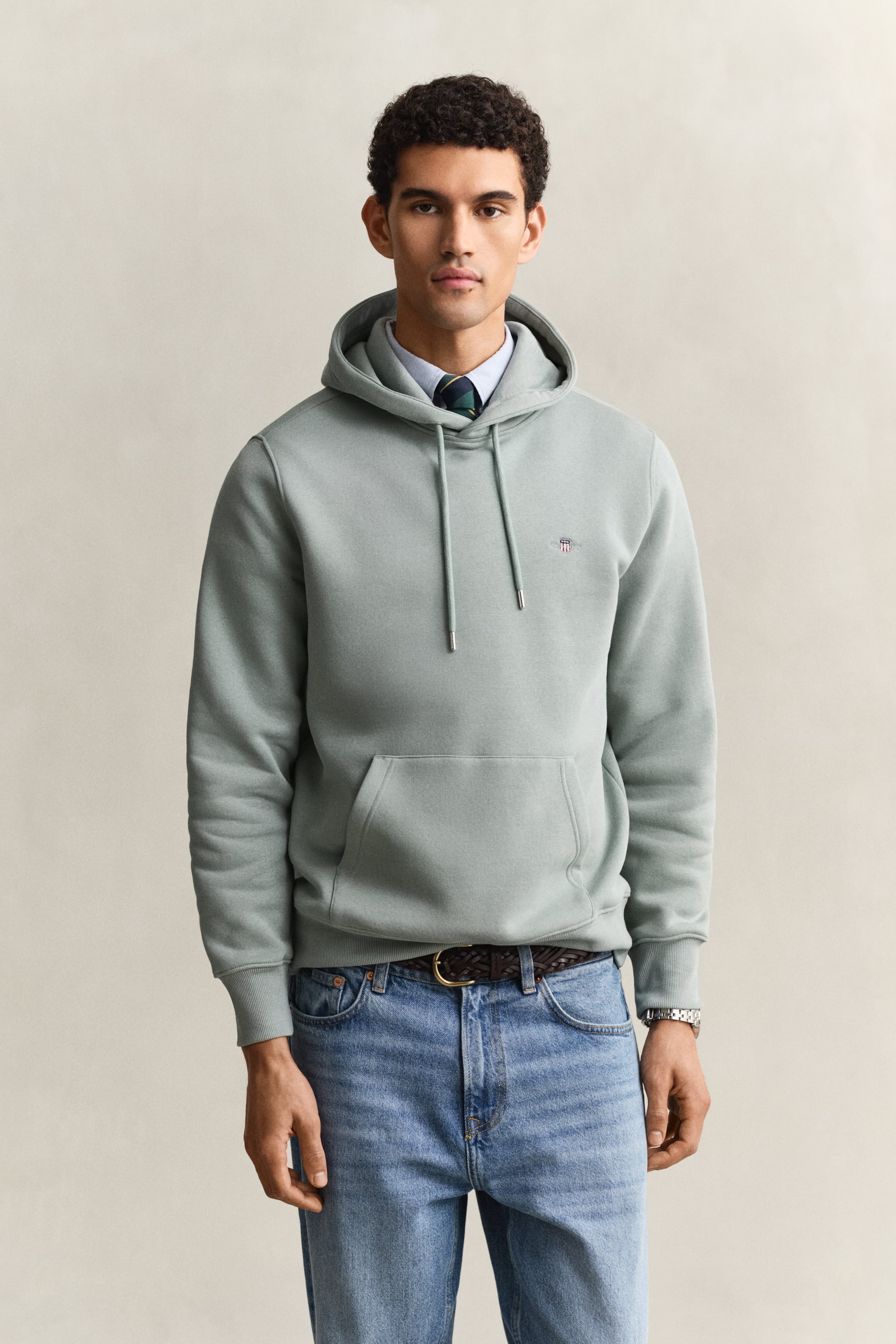 Gant Men's Ceramic Grey Shield Hoodie (M)