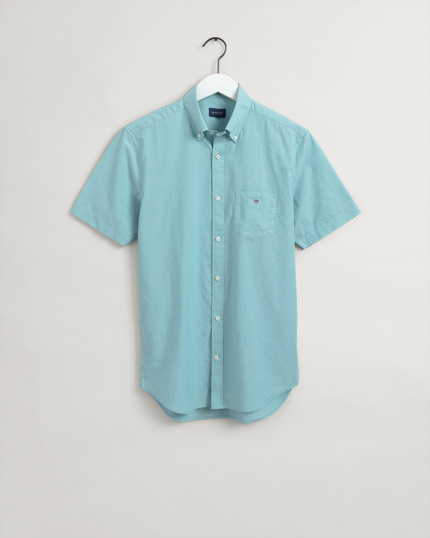 

GANT Men Regular Fit Short Sleeve Broadcloth Shirt (M) Green
