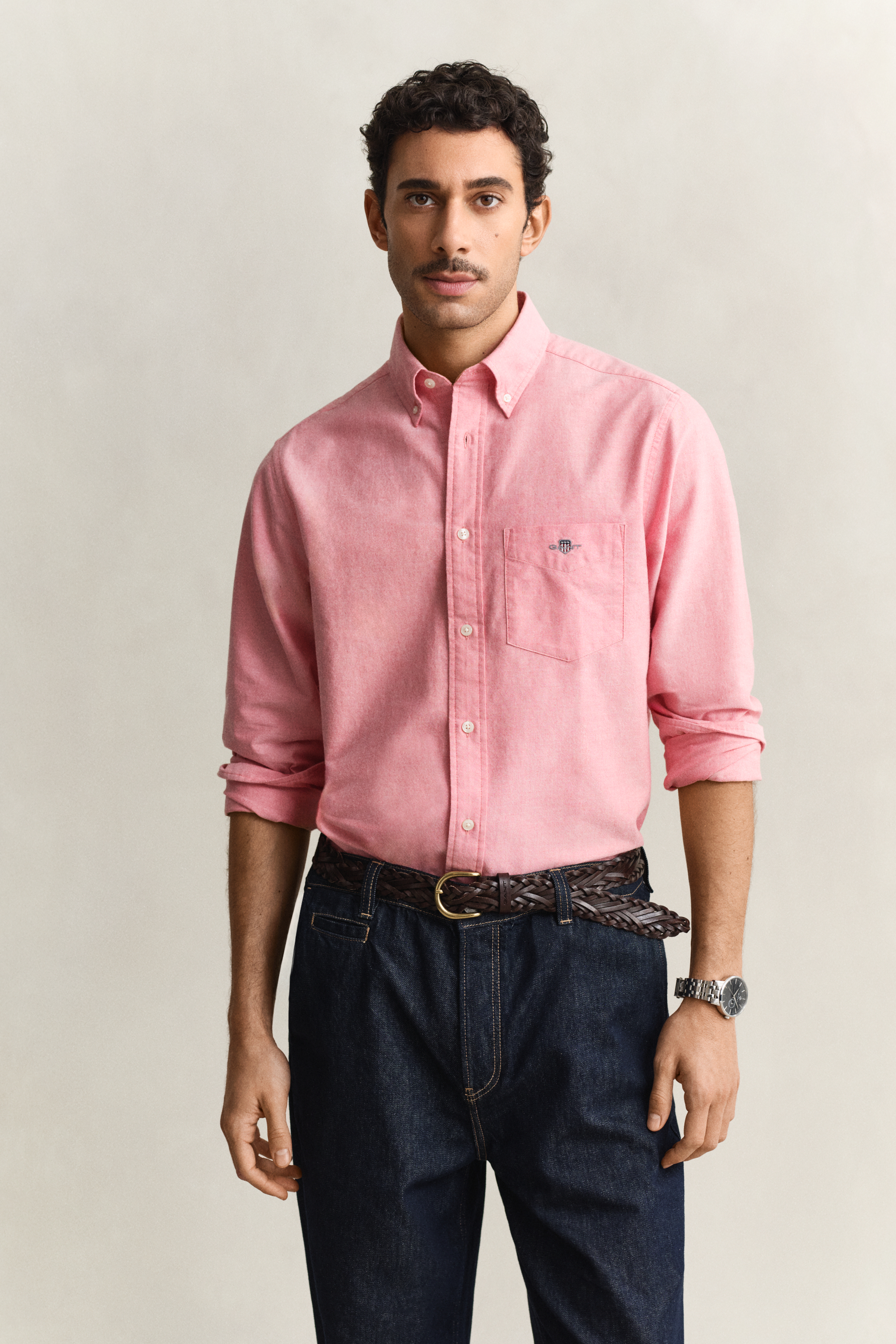 Gant Men's Rose Red Regular Fit Classic Oxford Shirt (Xxl)