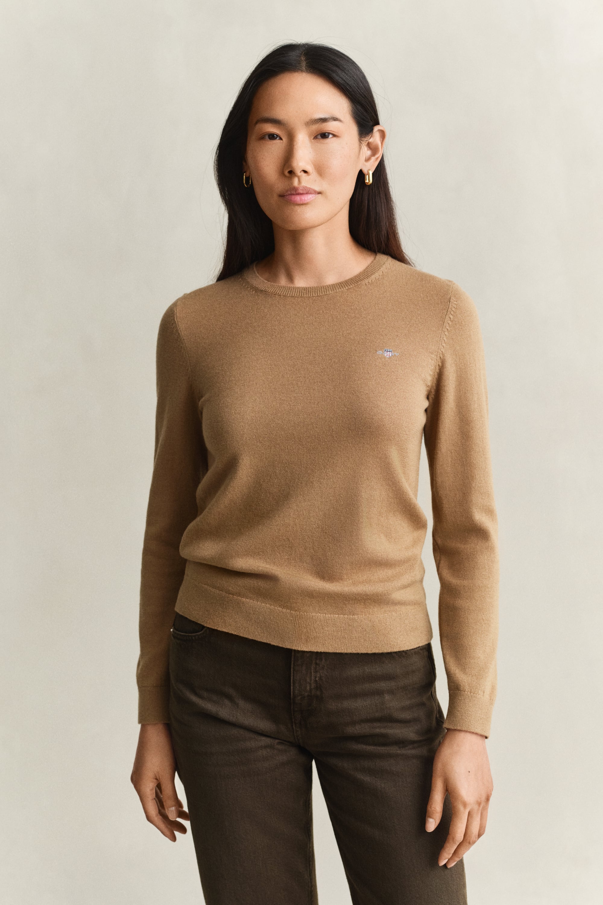 Wool Cotton Crew Neck Sweater EVENING