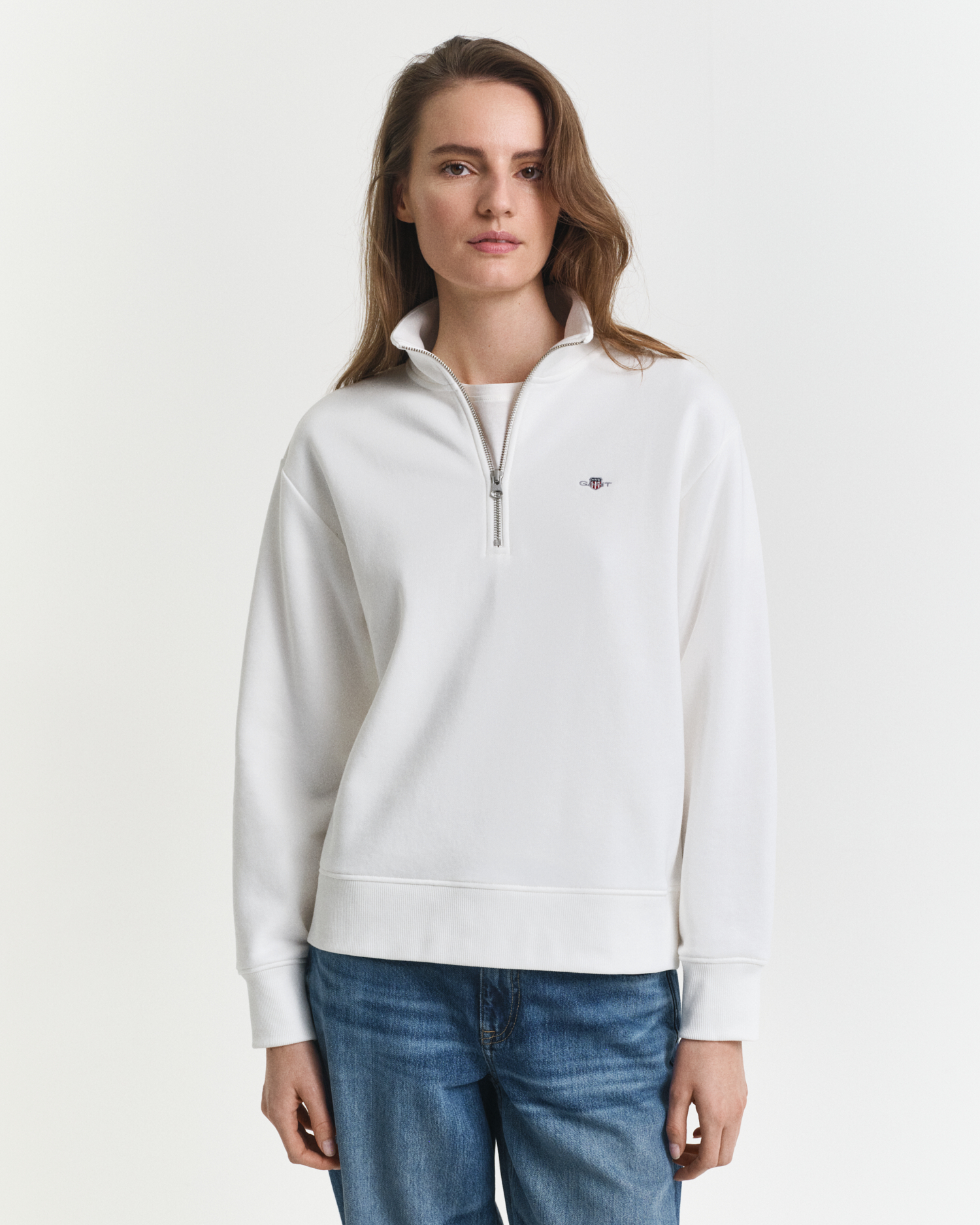 Gant Women's Shield Half Zip Sweatshirt (S) Small