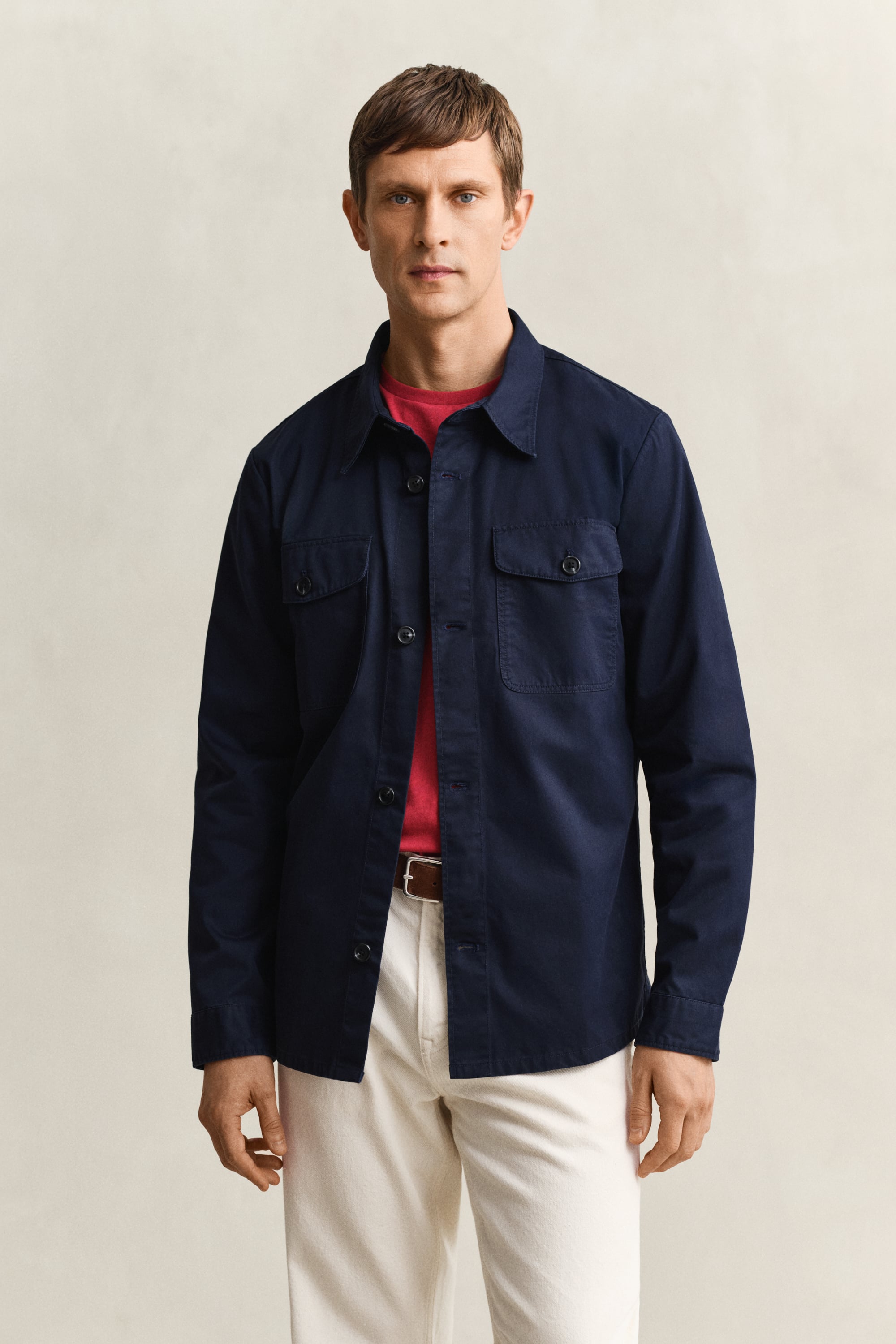 Gant Men's Navy Cotton Twill Overshirt (S) Evening Blue