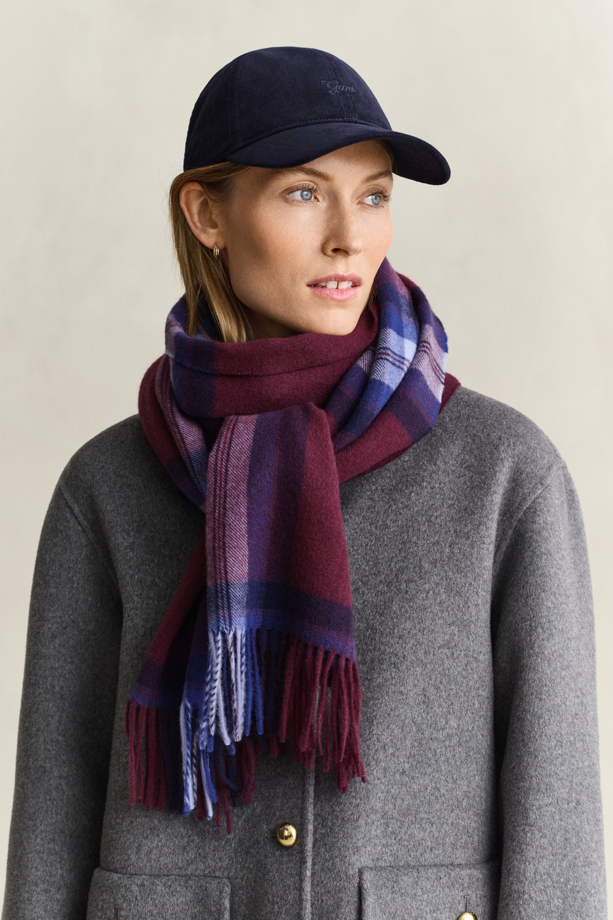 Gant Women's Navy Corduroy Cap (One Size) Evening Blue