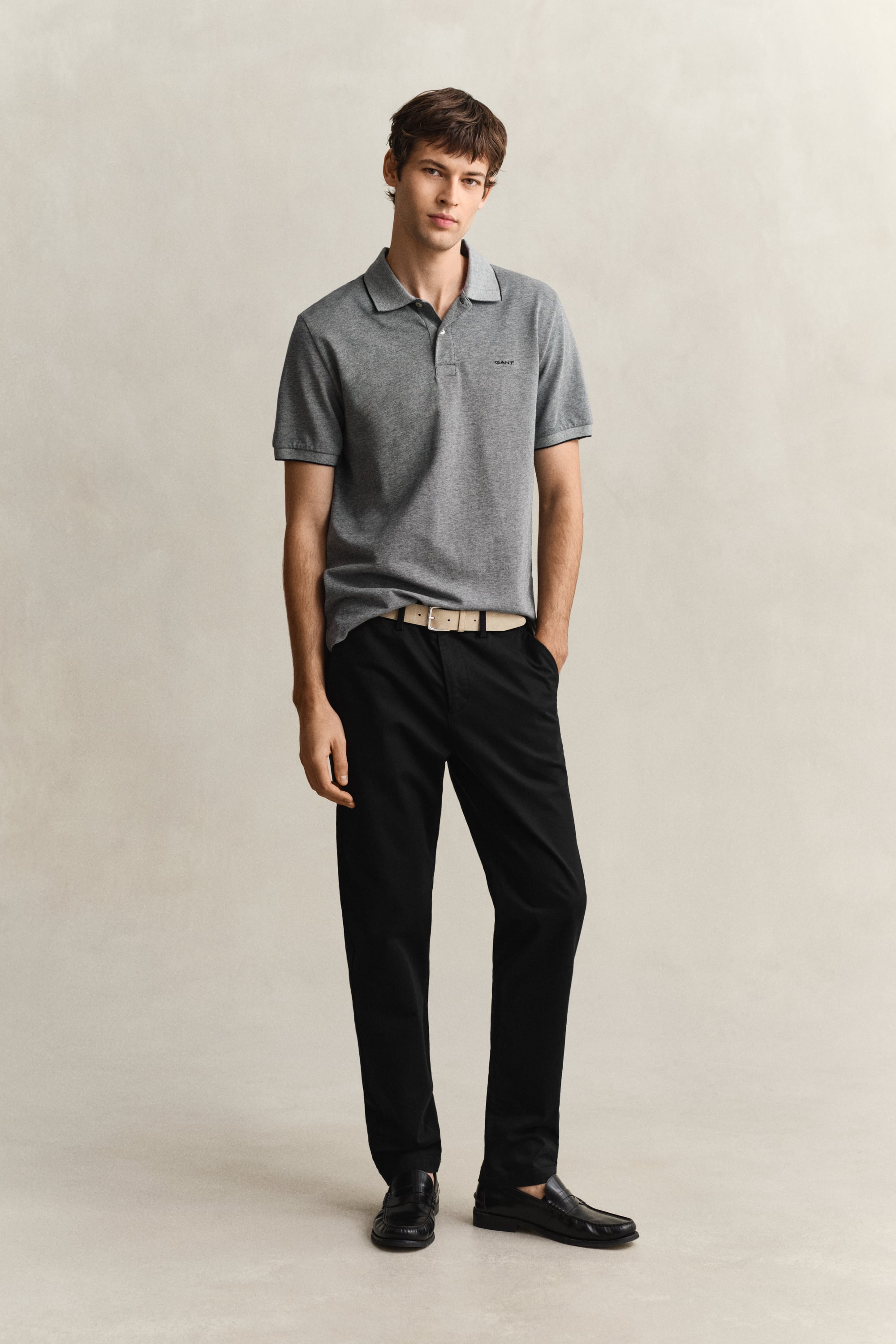 Gant Men's Black Slim Fit Smart Chinos (44/34)