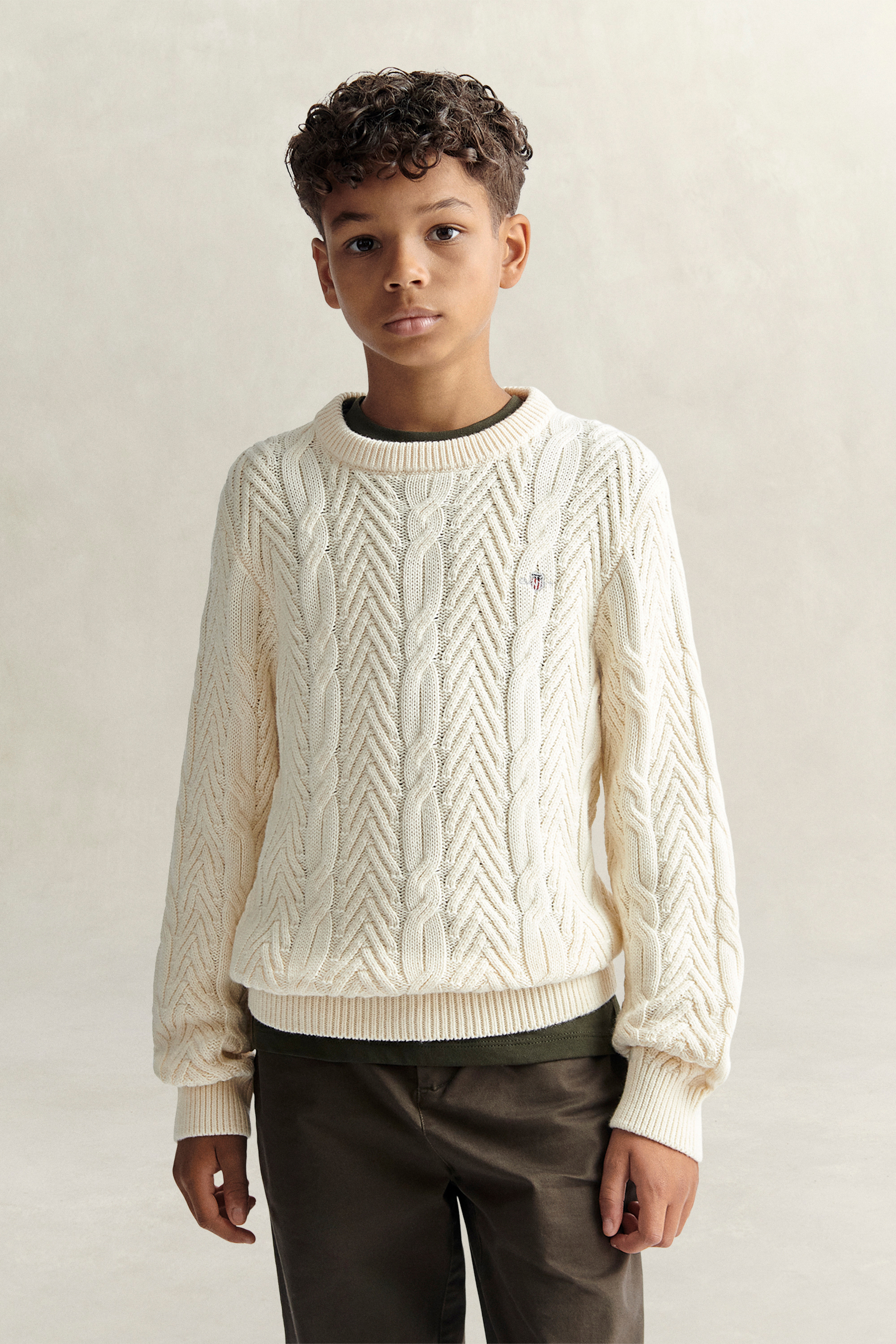 Cable Knit Sweater CREAMED