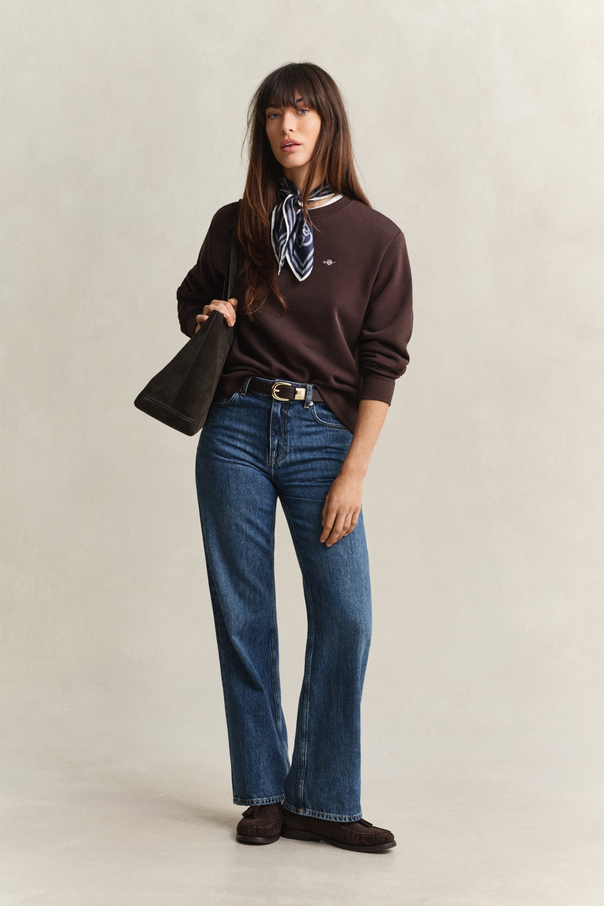 Gant Shield Sweatshirt In Brown