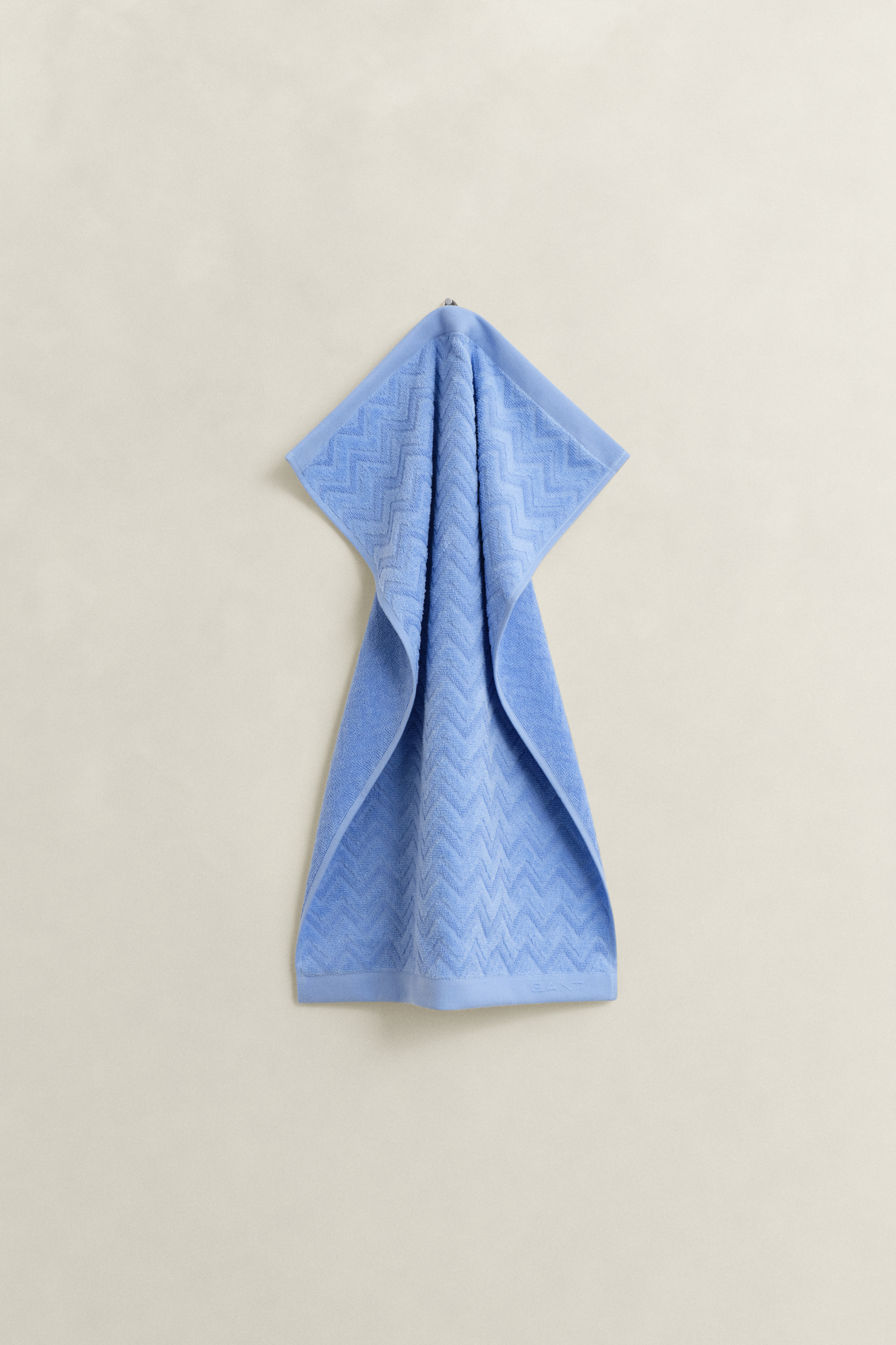 Gant Unisex Hydrangea Blue Home Decor Jacquard Herringbone Towel 50X70 (50X70)