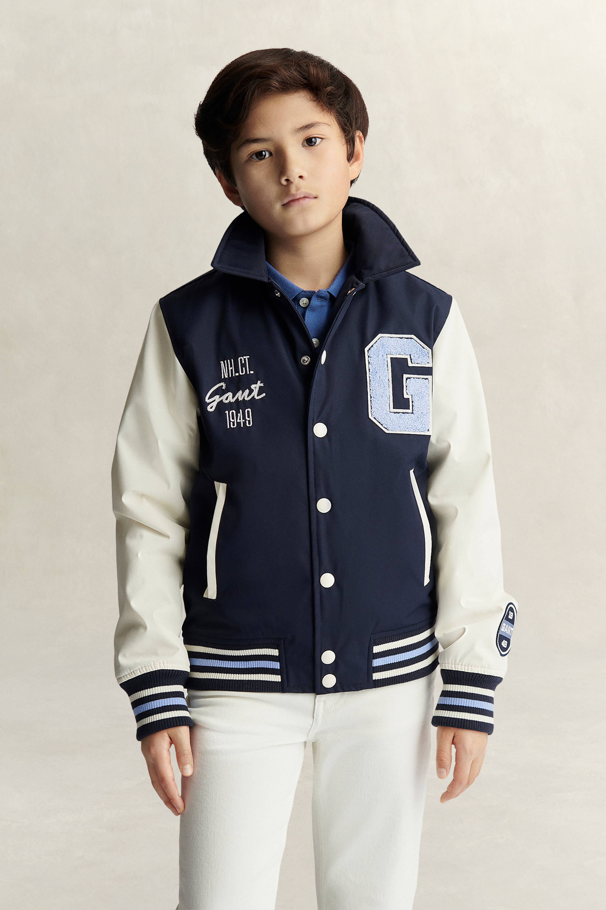 Gant Men's Navy Teens Teen Boys Varsity Jacket (146) Evening Blue
