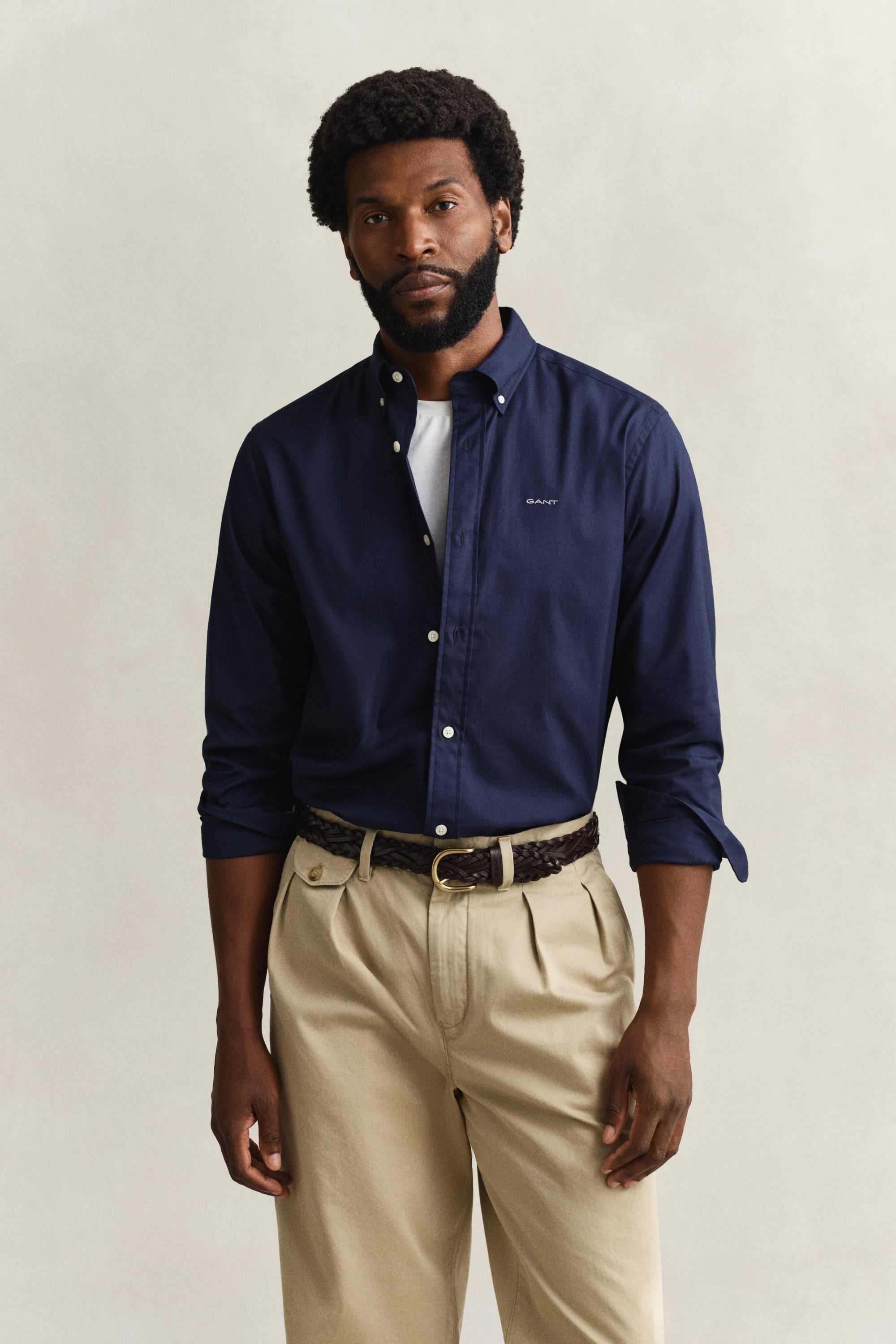 Gant Men's Navy Pinpoint Oxford Shirt (S) Marine