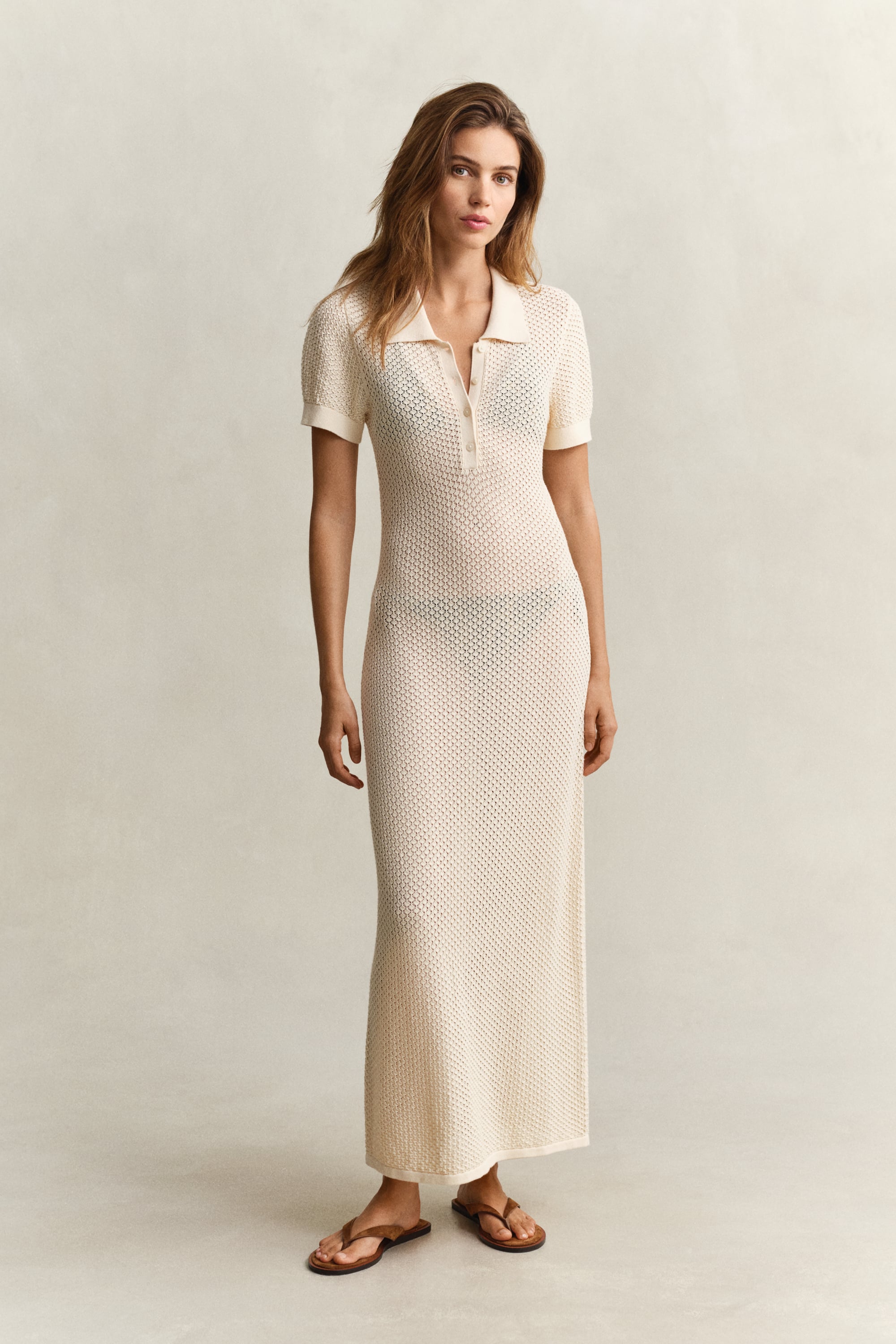 Gant Women's Creamed White Lace Knit Rugger Dress (Xs)