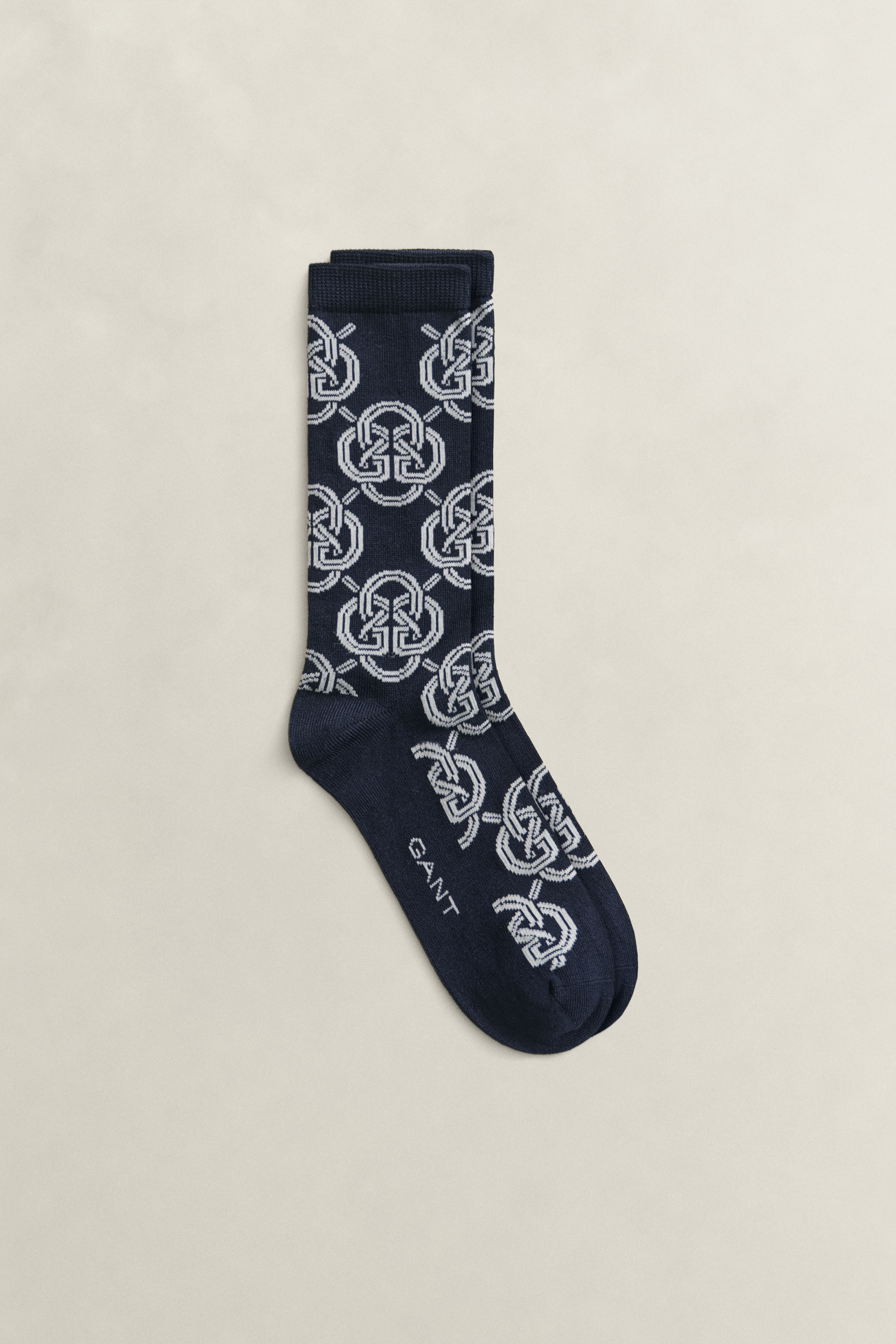Gant Women's Navy Monogram Socks (39-41) Evening Blue