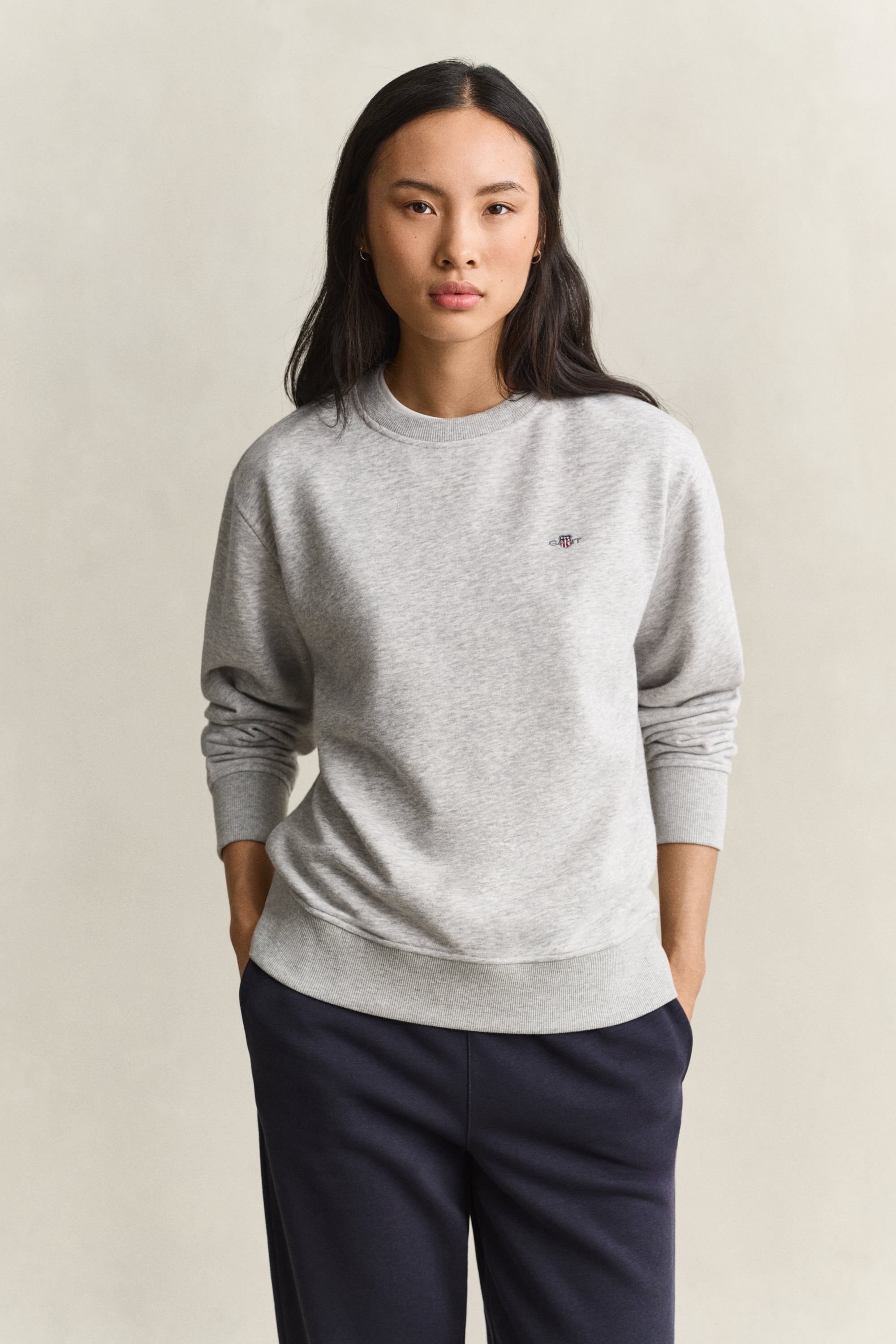 Gant Shield Sweatshirt In Gray