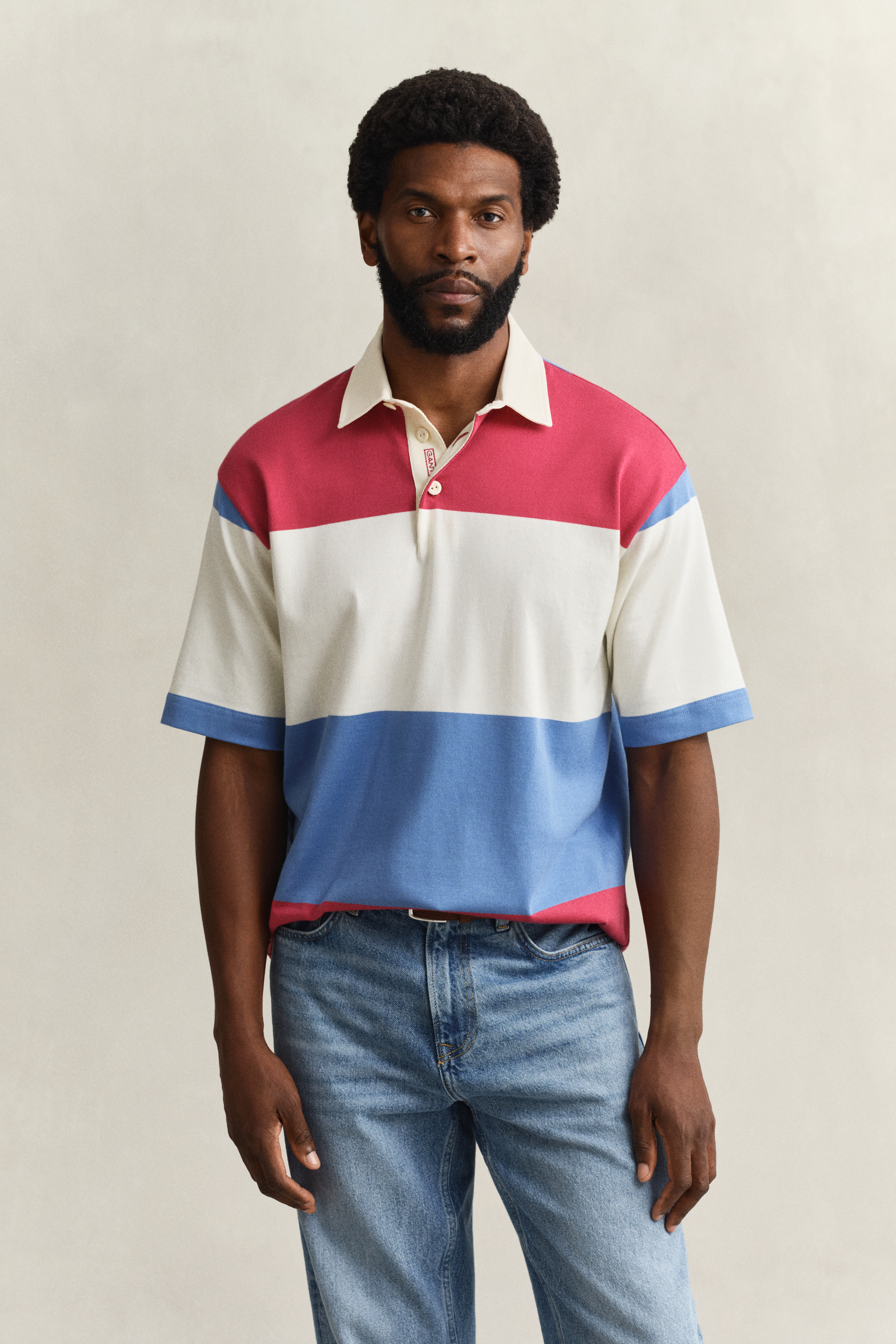 Gant Men's Muted Red Short Sleeve Rugger (Xxl)