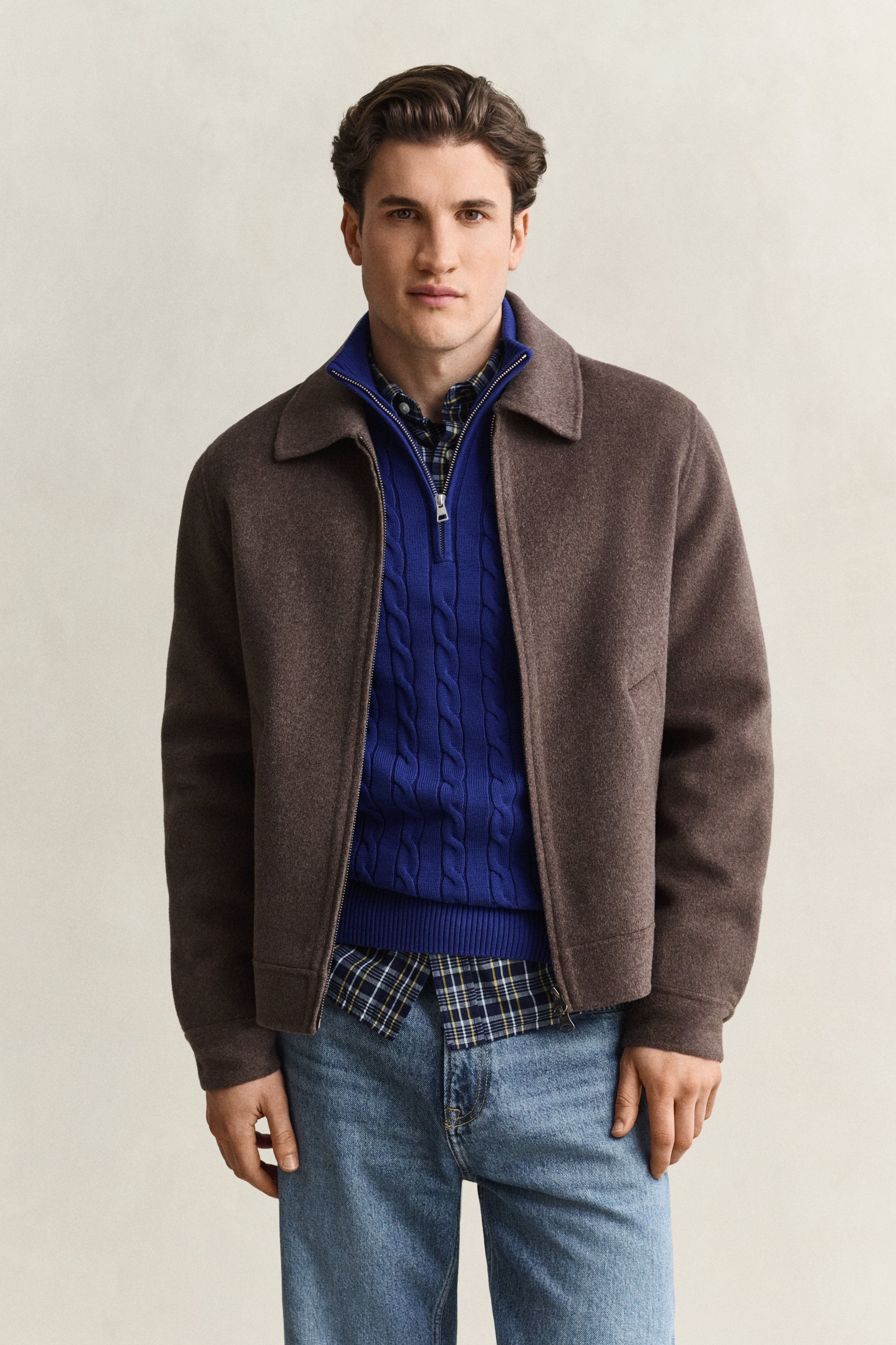 Gant Men's Shadow Brown Handstitched Jacket (Xxl)