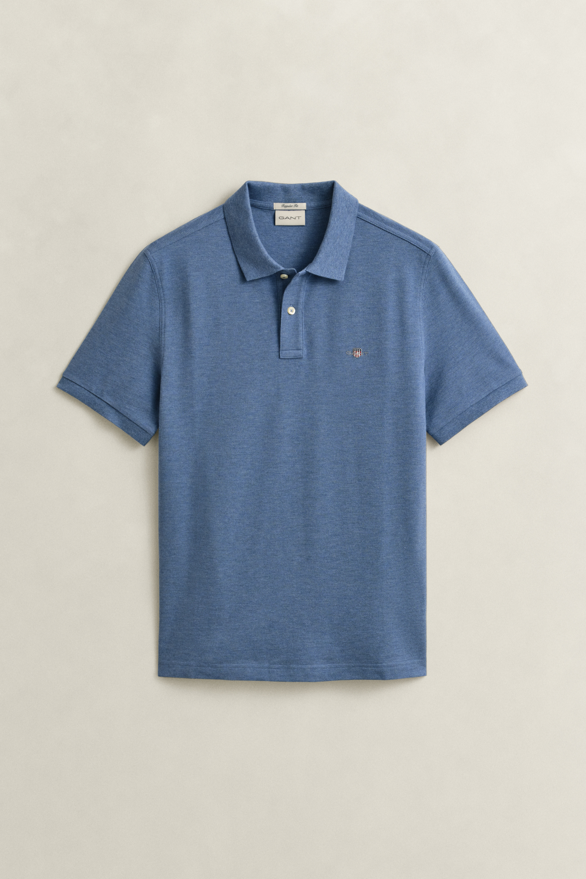 Gant Men's Blue Regular Fit Polo Shirt (4Xl) Denim Melange