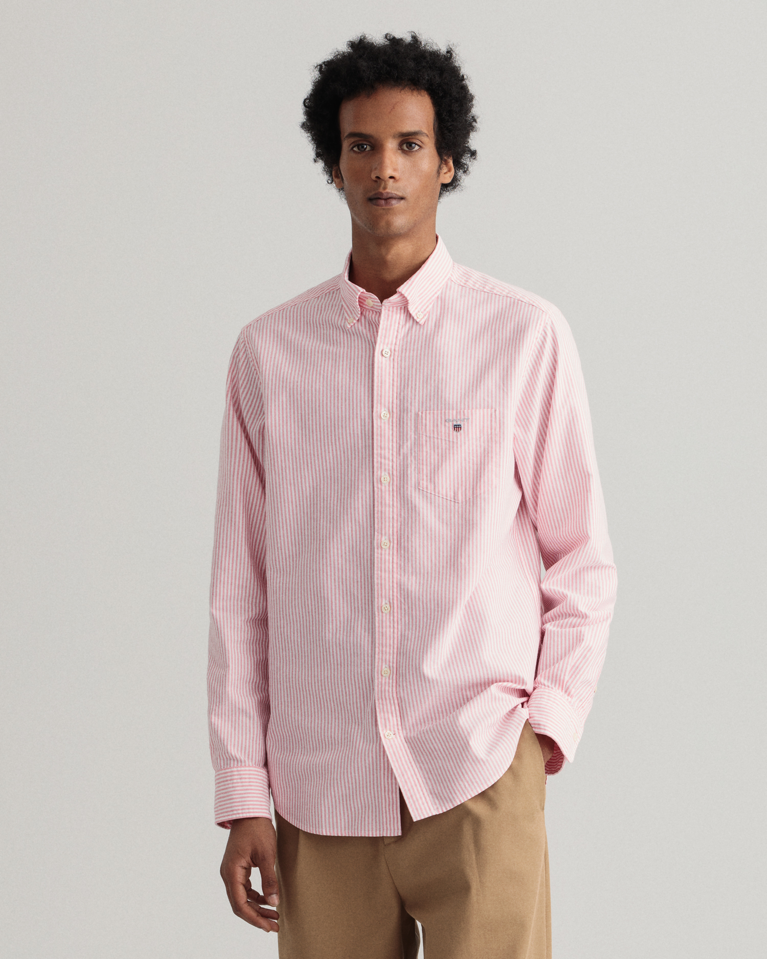 GANT Men Regular Fit Banker Oxford Shirt (4XL) Pink