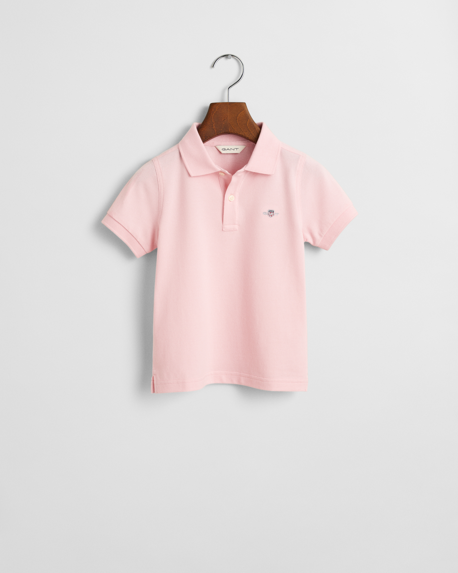 Gant Kids Blue Solid Polo Collar Short Sleeves Tshirt