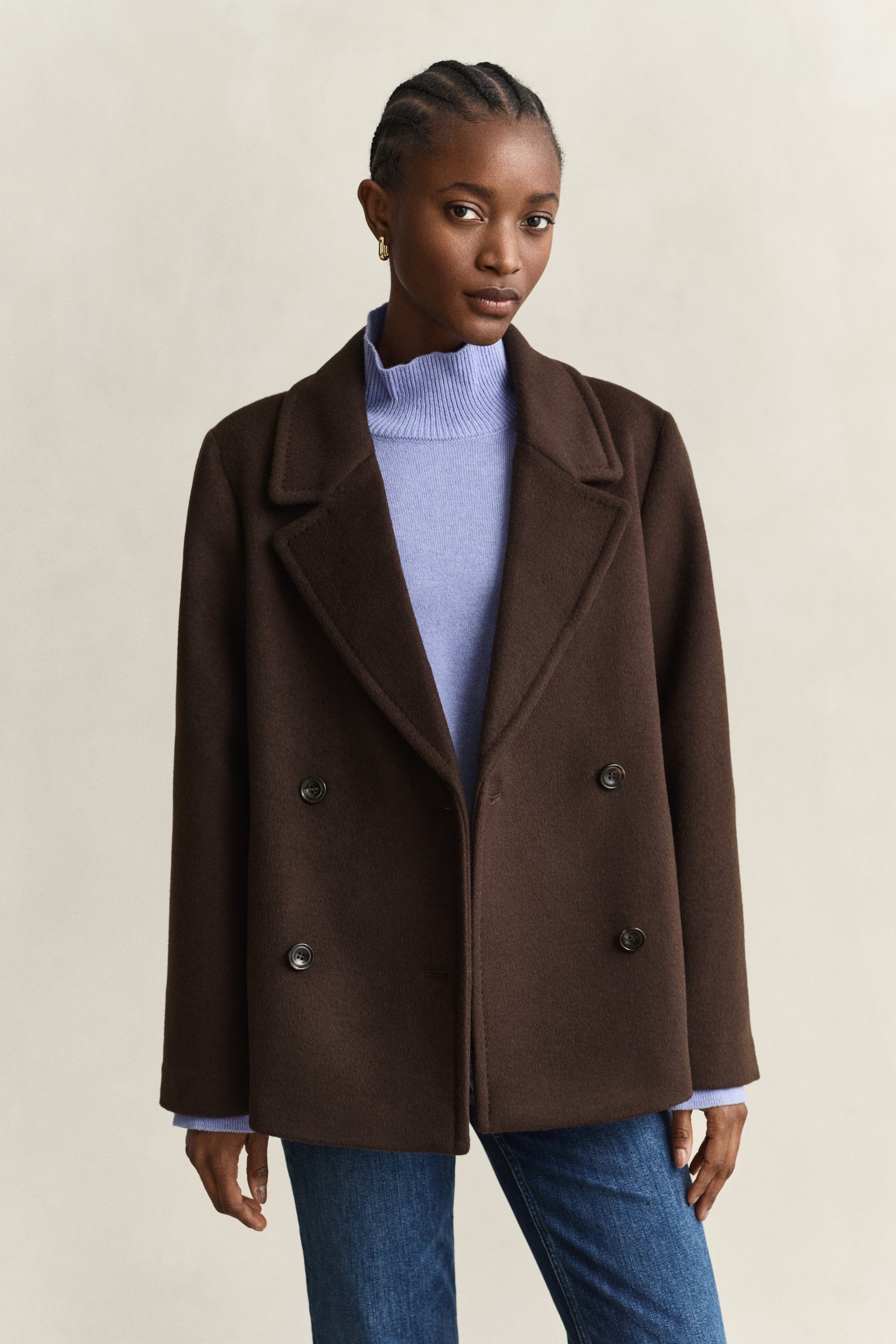 Wool Blend Peacoat DEEP