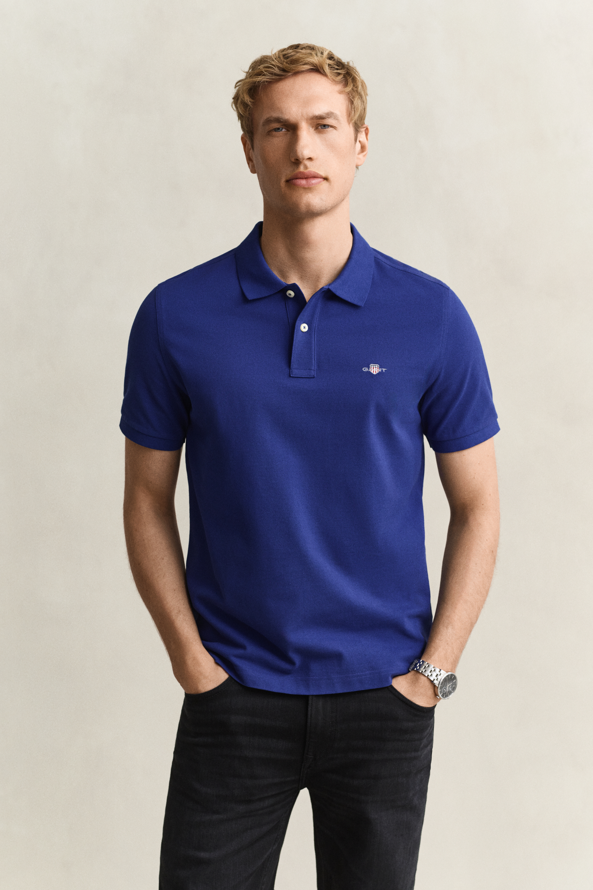 Gant Men's Crisp Blue Regular Fit Polo Shirt (Xxxl)