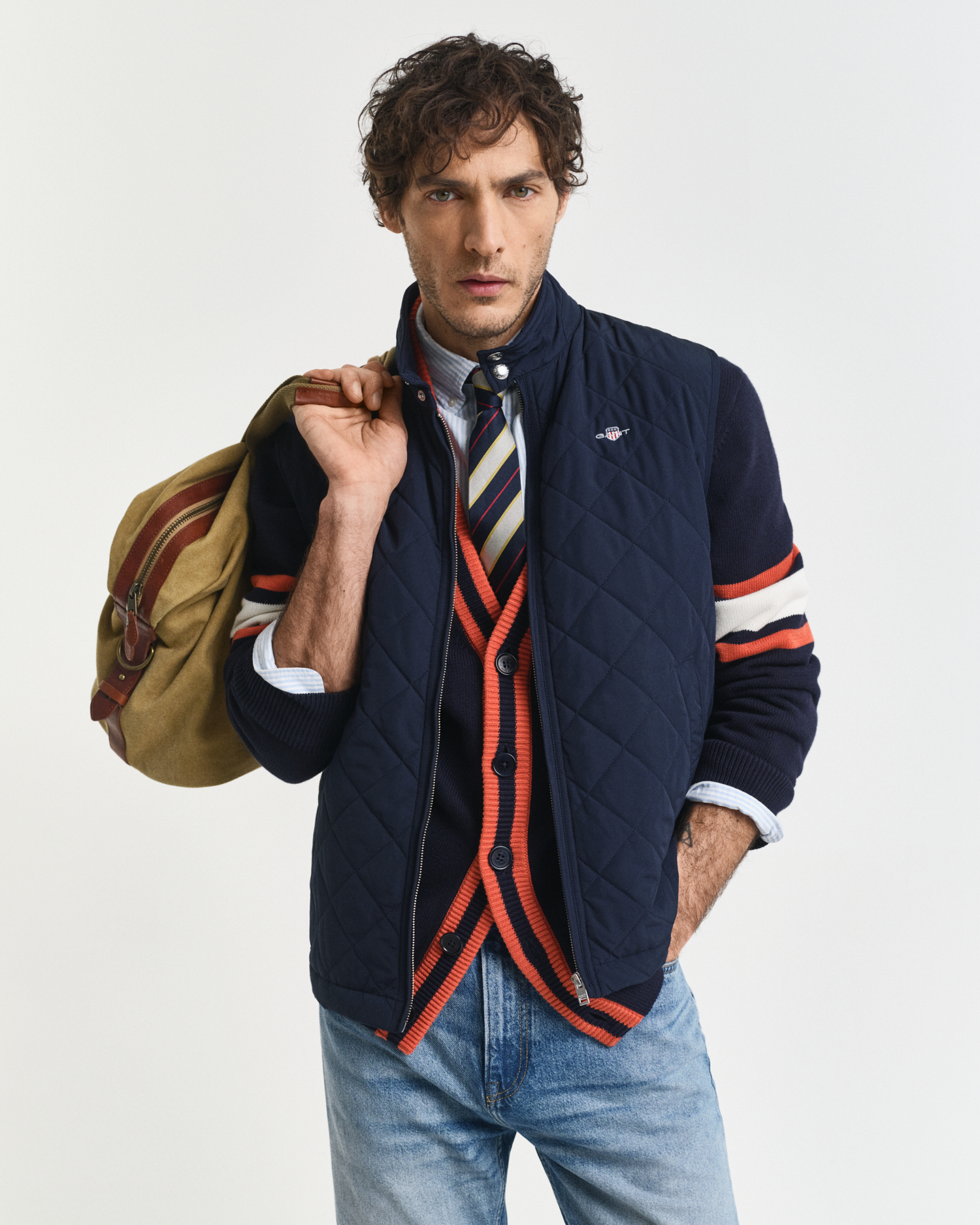 Gant Men's Light Quilted Windcheater Vest ) Xxxl