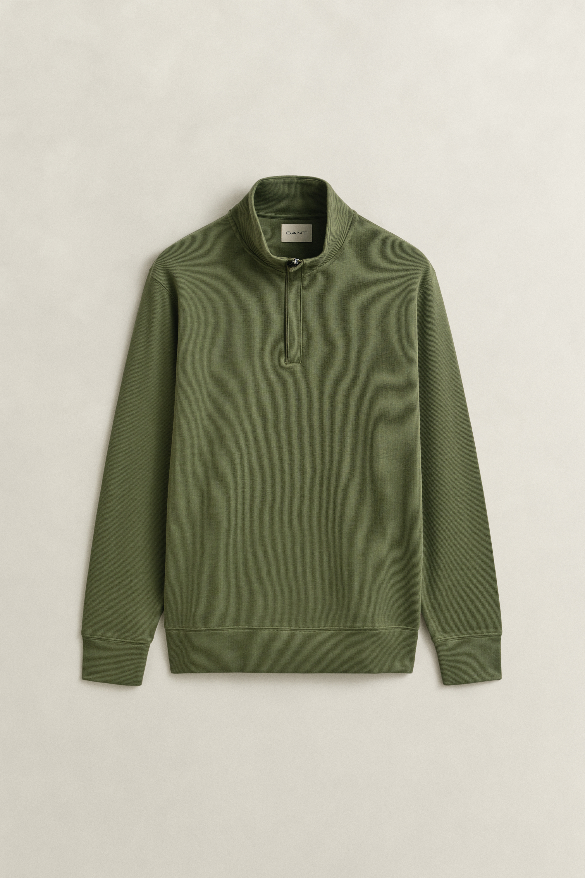 Gant Men's Dry Herb Green Sacker Rib Half-Zip Sweatshirt (4Xl)
