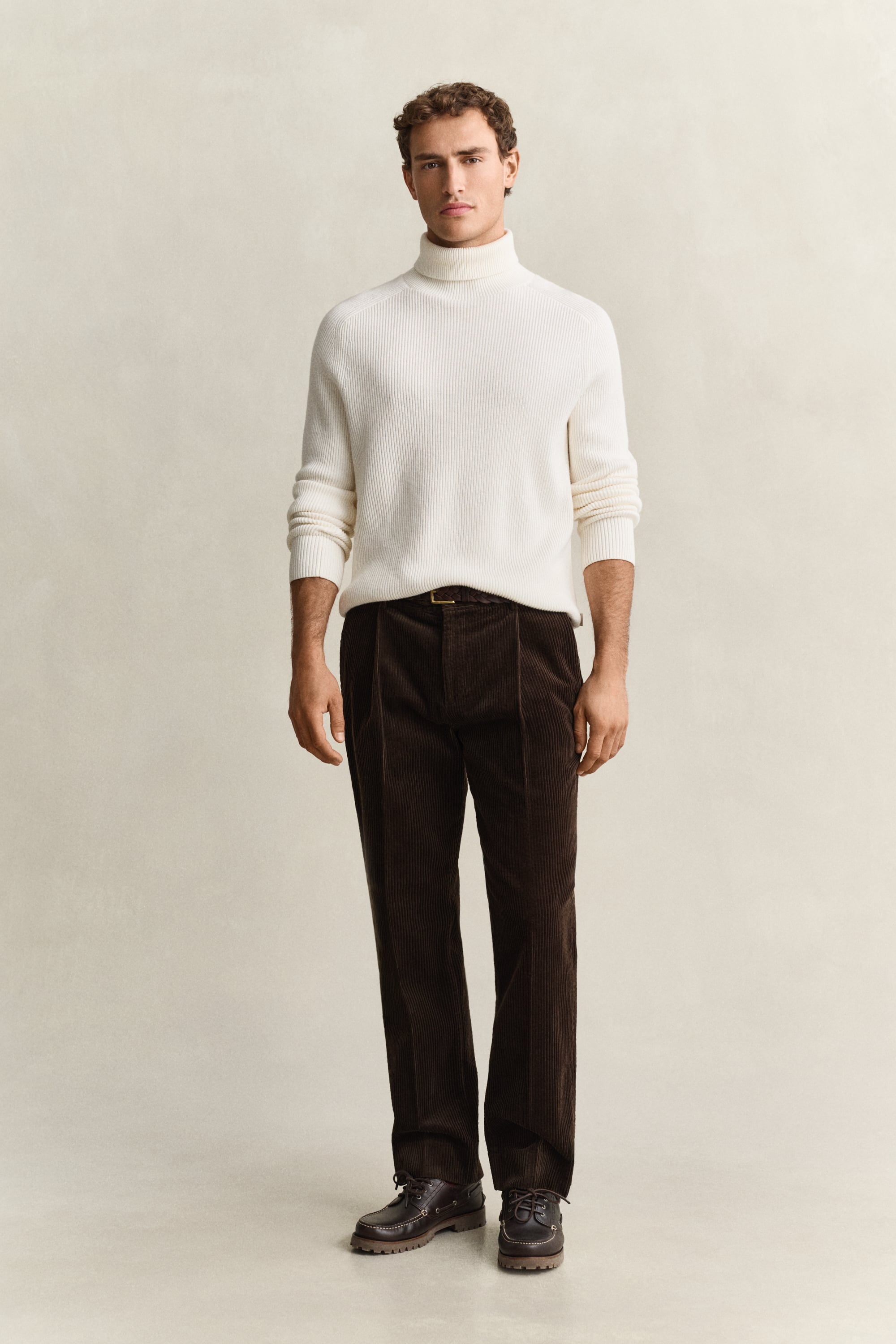 Gant Men's Marron Corduroy Suit Trousers - Image 2