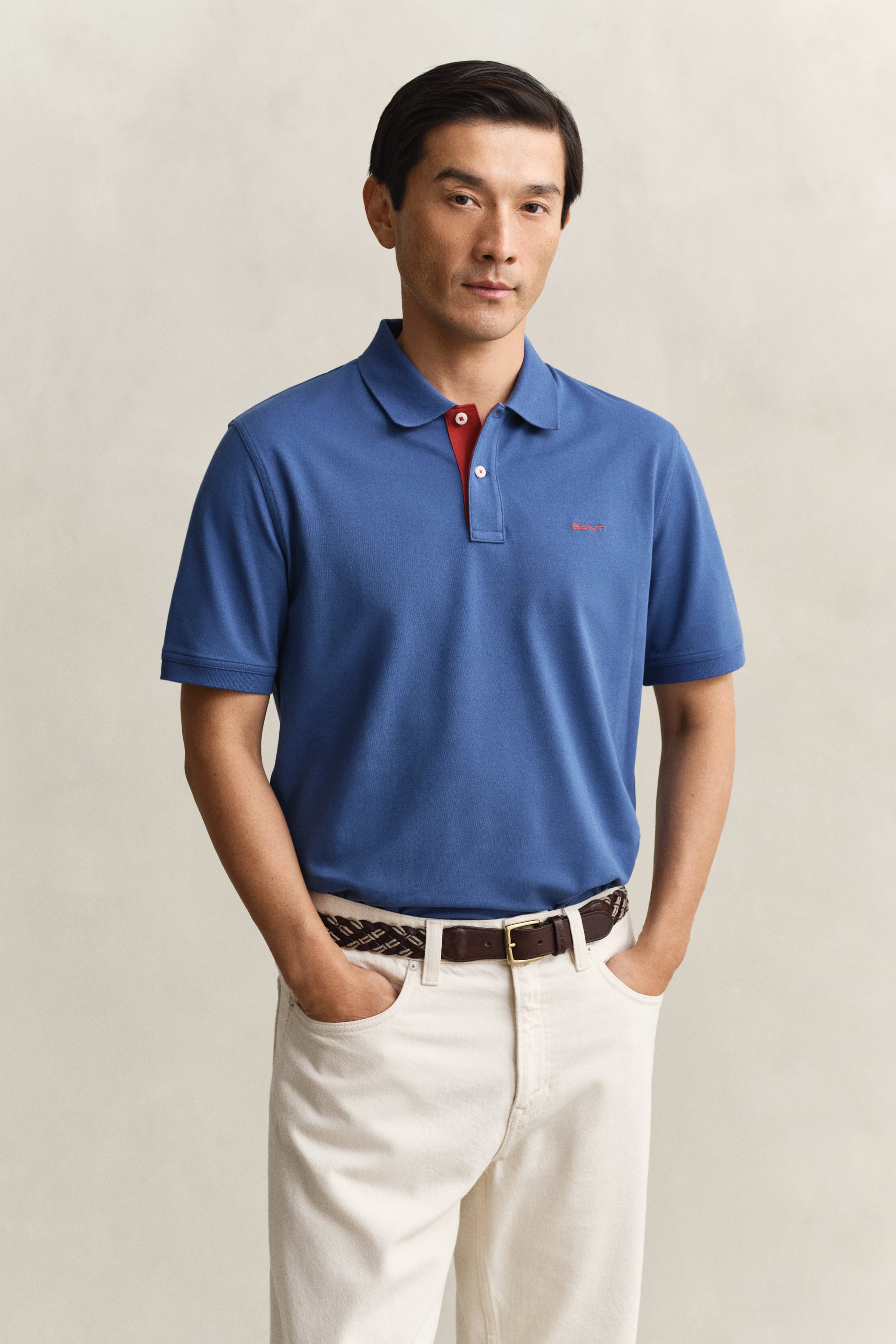Gant Men's Vintage Blue Contrast Piqué Polo Shirt (Xxxl)