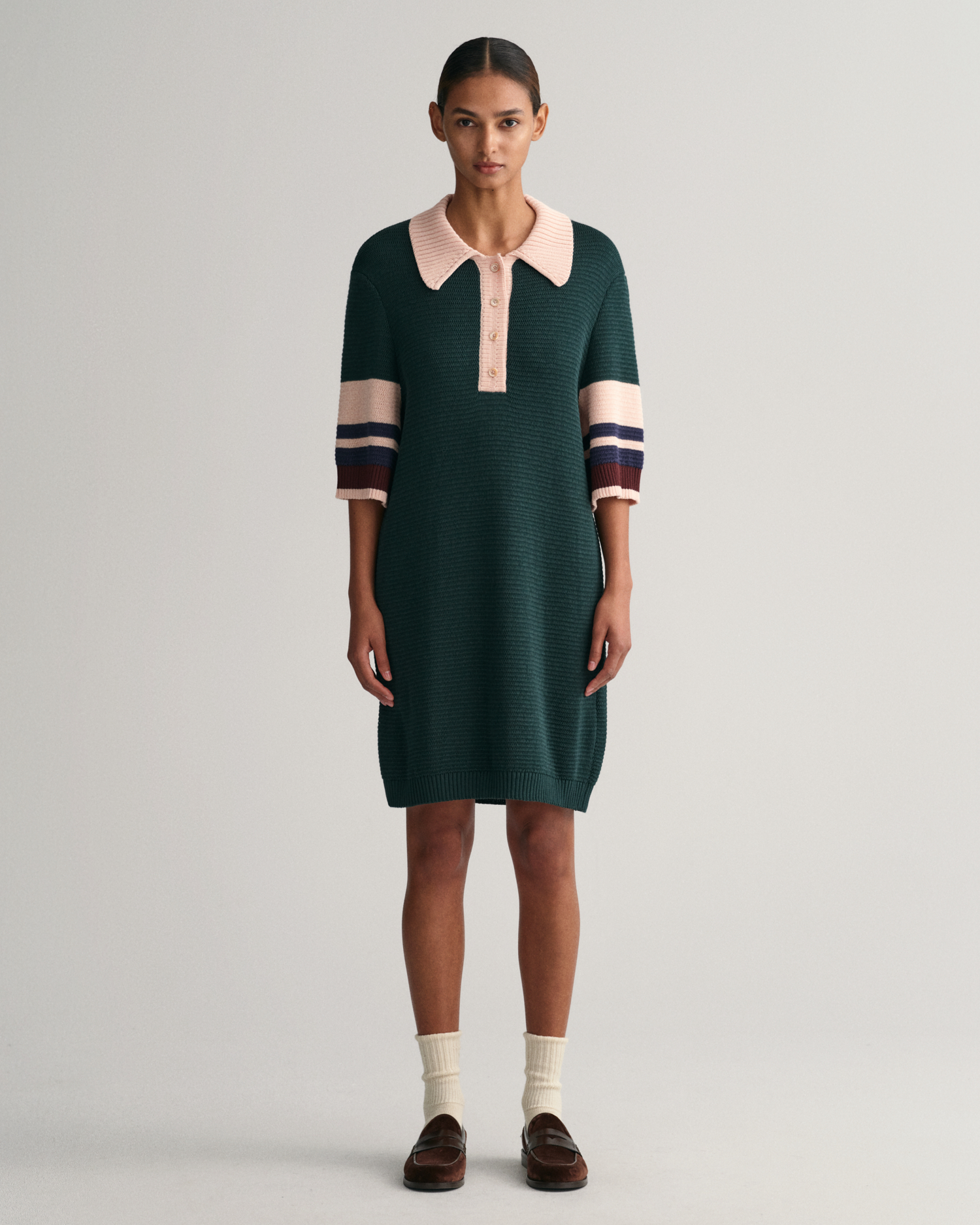 GANT Women Polo Knit Mini Dress (XXL) Green