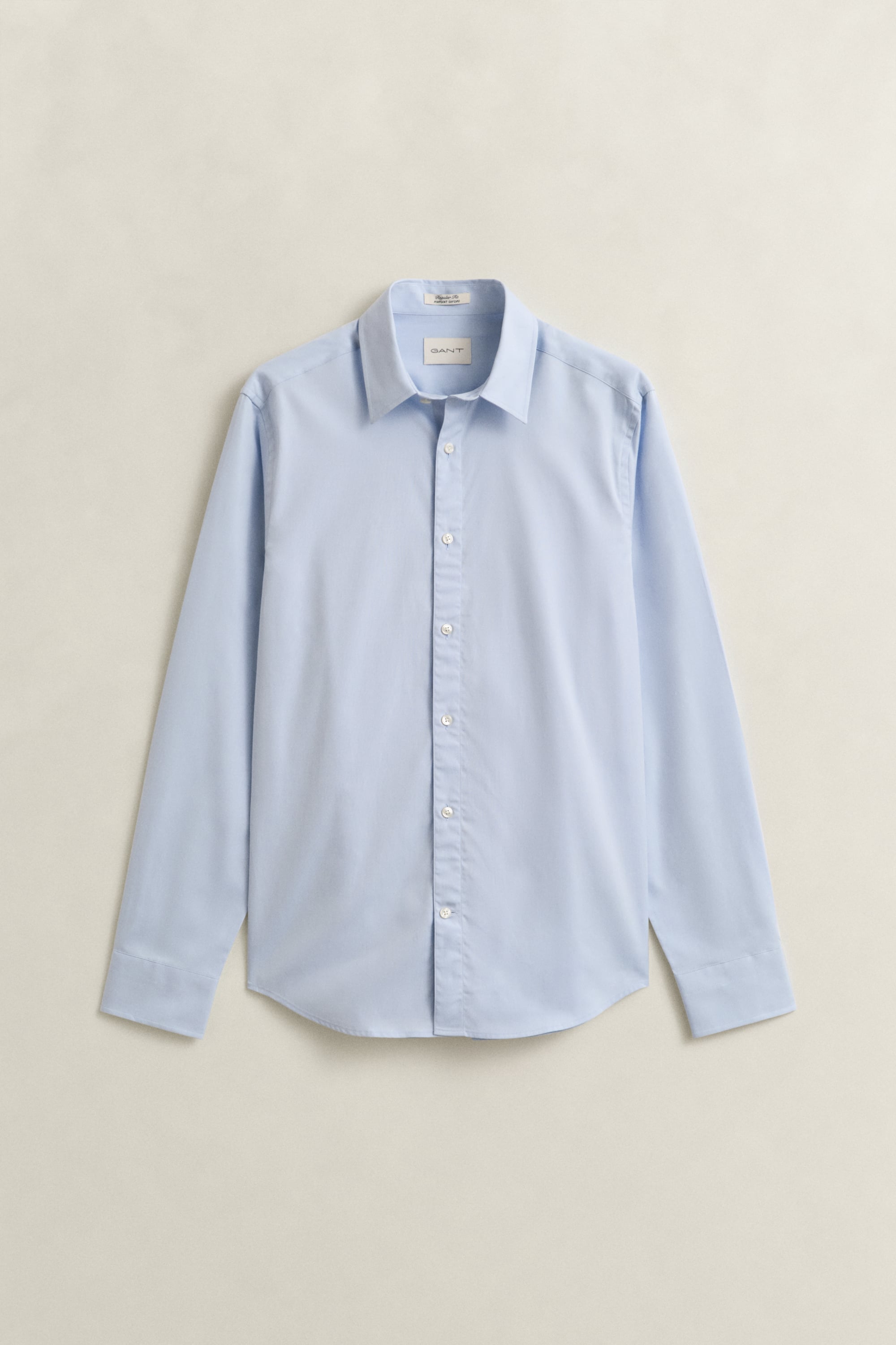 Gant Men's Light Blue Regular Fit Pinpoint Oxford Shirt (L)