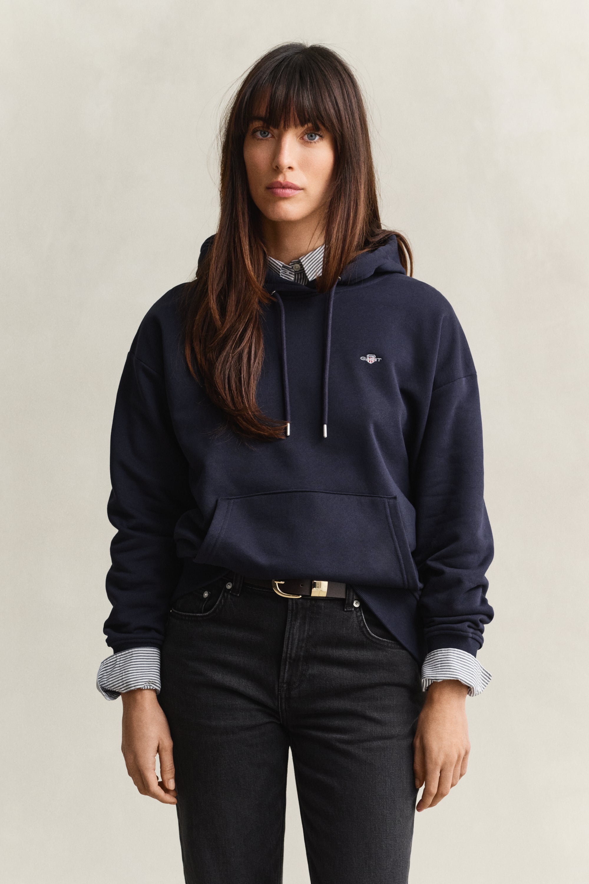 Gant Shield Hoodie In Blue