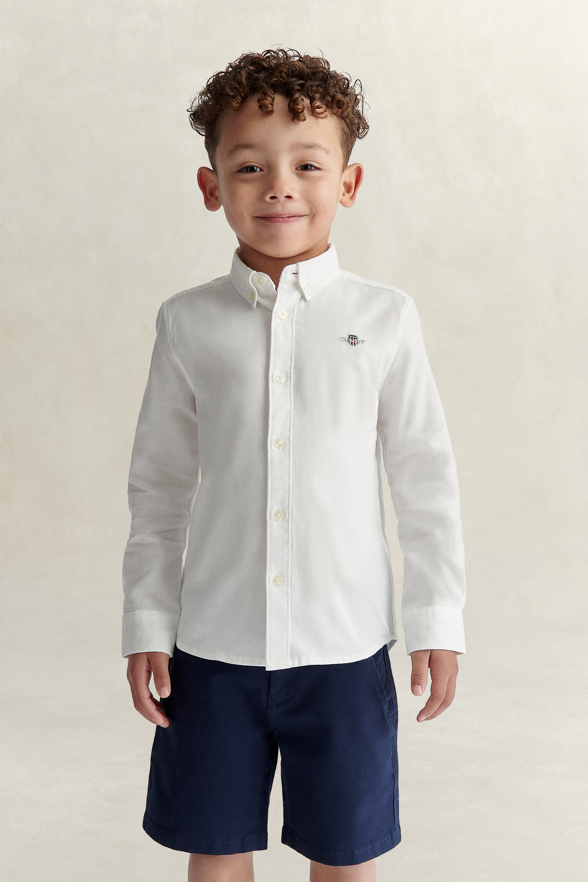 Gant Boys White Kids Shield Oxford Shirt (98/104)